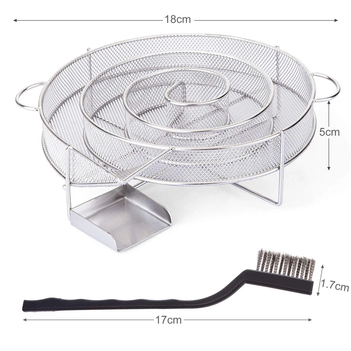 LIHAO Generador de Humo Frío Cocina Ahumador de Acero Inoxidable para Barbacoa Carne Pescado (con Forma Redonda)