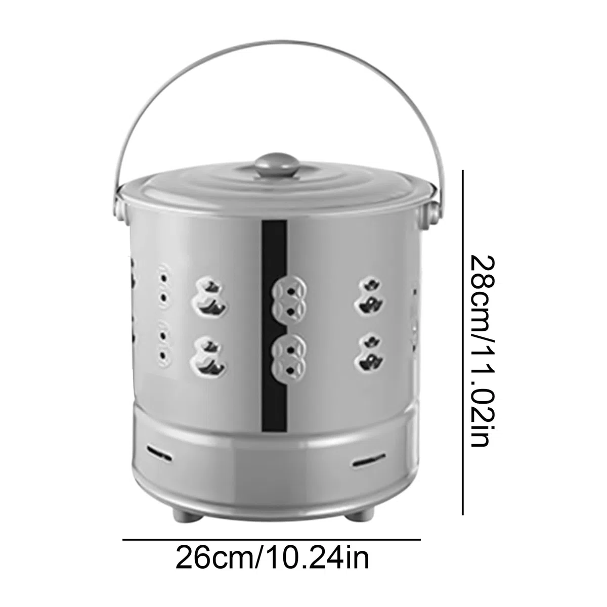 Barriles Quema Para Exterior - Cubo Portátil De Acero Inoxidable Con Tapa Para Quemar,Quemador Portátil para Patio Fogatas Jardín Acampada Playa Granja y Exteriores