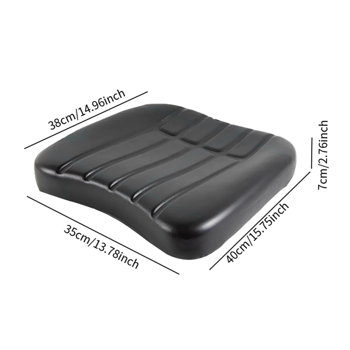 Fenteer Cojín Universal para Asiento de Elevadora Asiento para Vehículo de Ingeniería Asiento de Alta Resiliencia para Tractores Cortacésped Equipo, 40cmx35cm