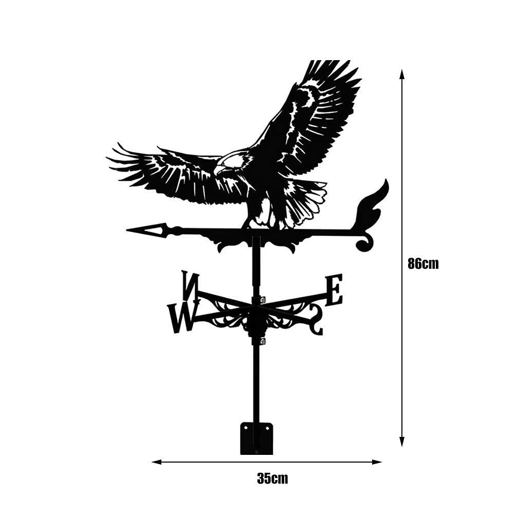 TYFY Veleta de Acero Inoxidable para Balcón y Jardín, Decorativa, Estaca de Granja con Paletas