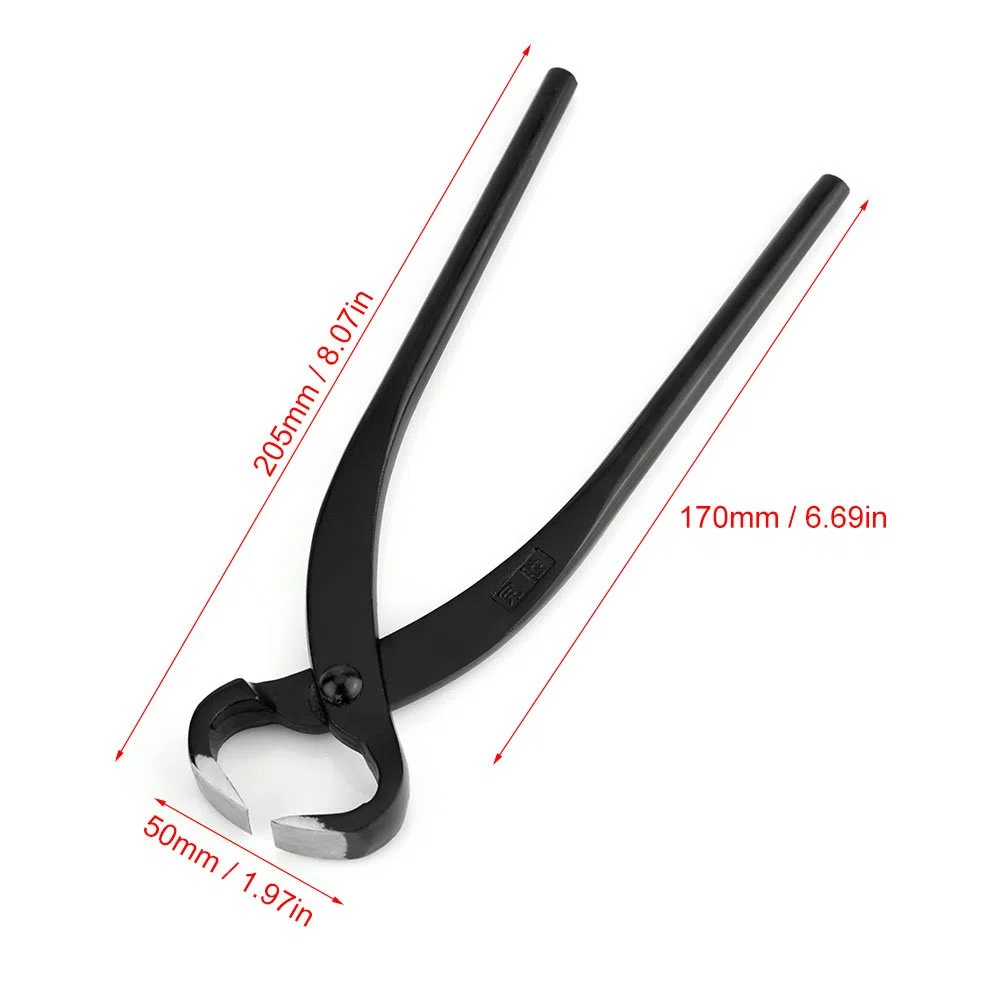 Duokon Cortador de raíces 205 mm, Herramienta de bonsái cóncavo de aleación de Acero manganeso Profesional