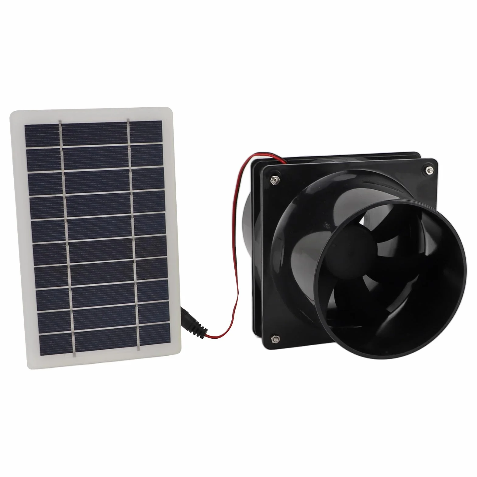 Kit de Ventilador Solar 12V 10W para Exterior Ventilador de Escape con Panel Impermeable Mini Extractor de Energía Solar