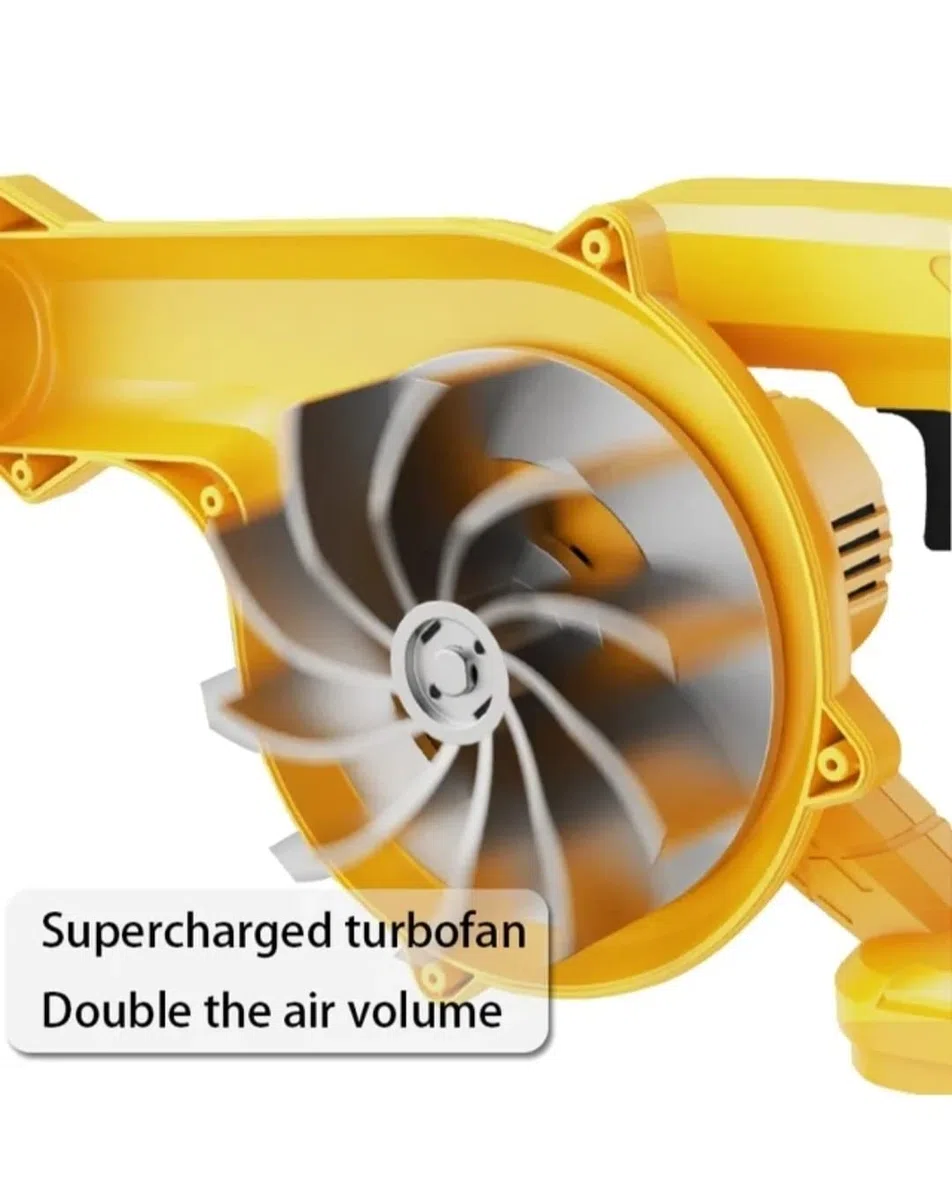 Soplador de aire para hojas, potente con 2 baterías de 3 amperios potencia 1500 w