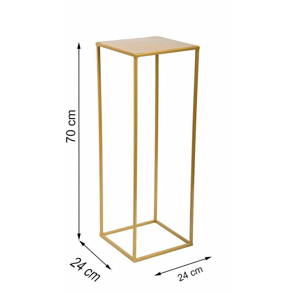 Loft - Soporte para flores moderno de metal (70 cm), color dorado