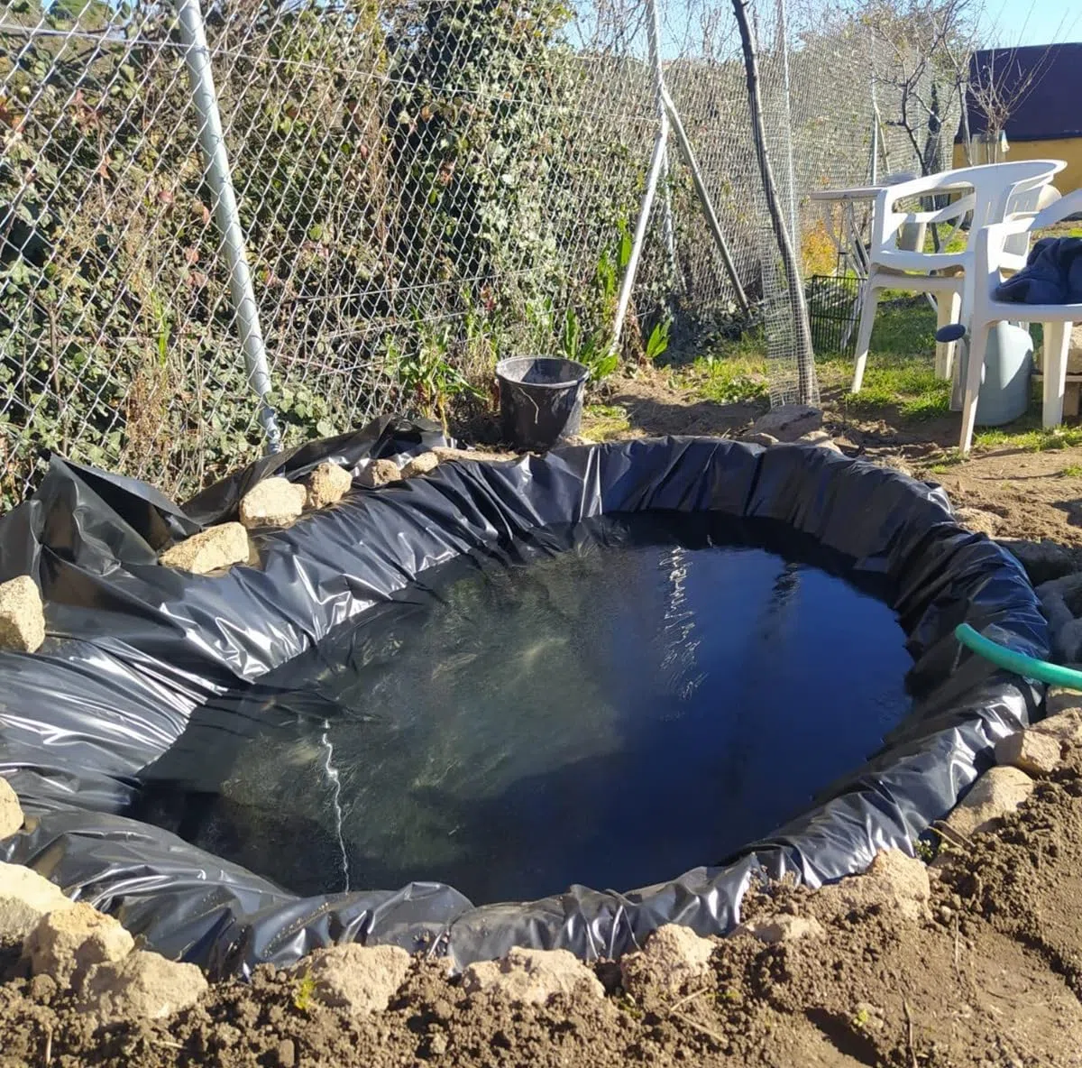 Revestimiento de Estanque 3x5m HDPE Lona para Estanque 8x6m 7x7m 15x10m resistente a los rayos UV y a la intemperie 0.12mm Lámina para Estanque De jardín pour Bassin Koi Cascades d'eau ( Tamaño : 4x4m