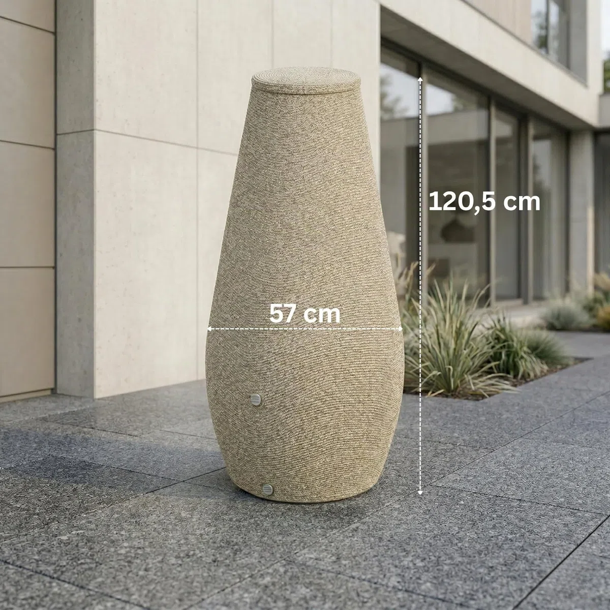 YourCasa EcoDrop EcoDrop - Barril de lluvia (200 L, con rosca de metal y tapa)