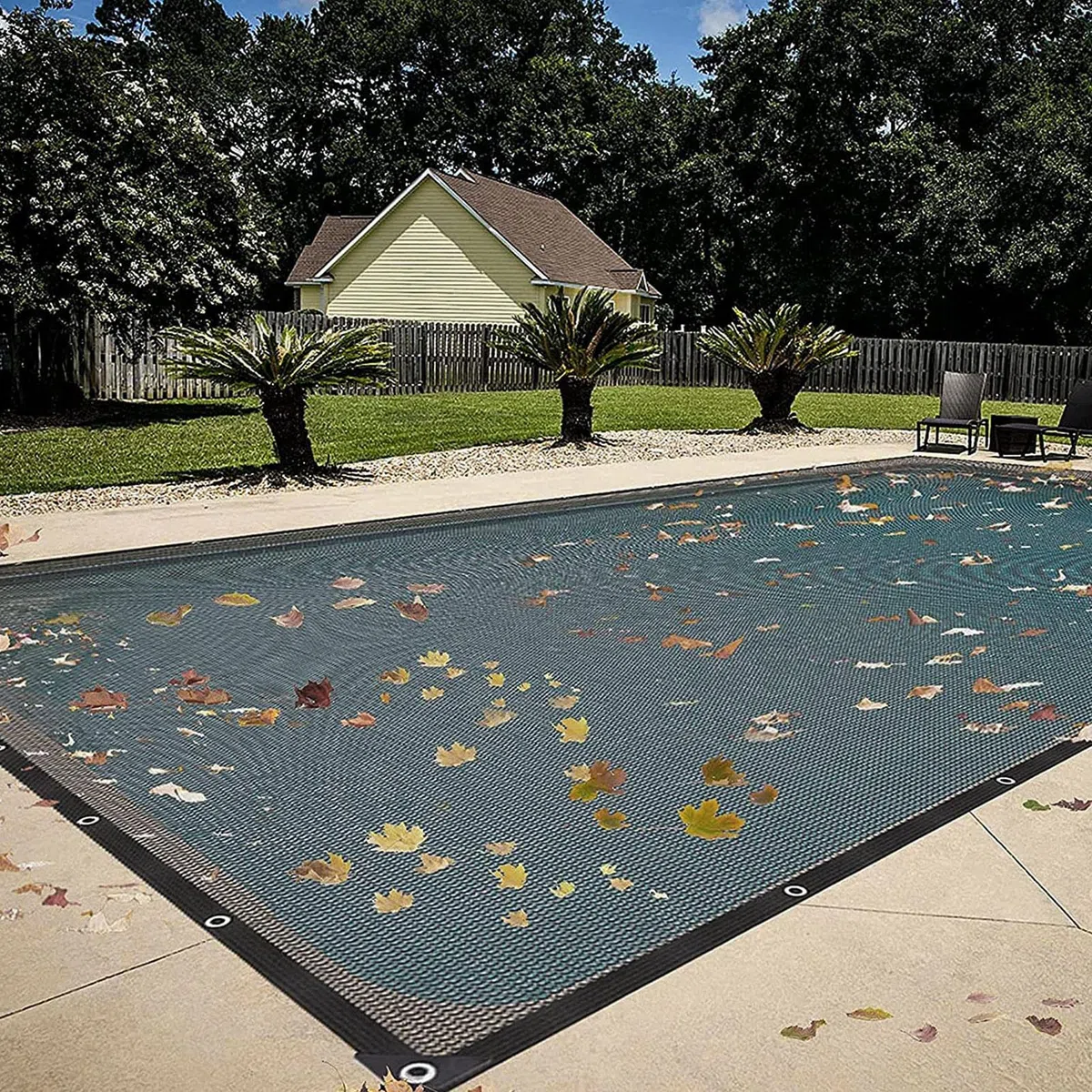 Red de protección de piscina para piscina rectangular, 5 x 10 m/6 x 12 , red de protección para piscinas rectangulares, cubiertas de malla fina para piscinas en y sobre el suelo