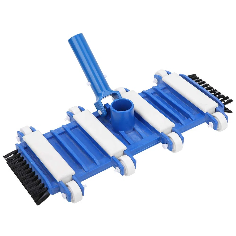 hong Cabezal de Cepillo de aspiración de Piscina, Cabezal de aspiración de Piscina con Ruedas de Cepillo Lateral Herramienta de Limpieza de Piscinas de Estanque de Peces, Accesorios para limpiafondos