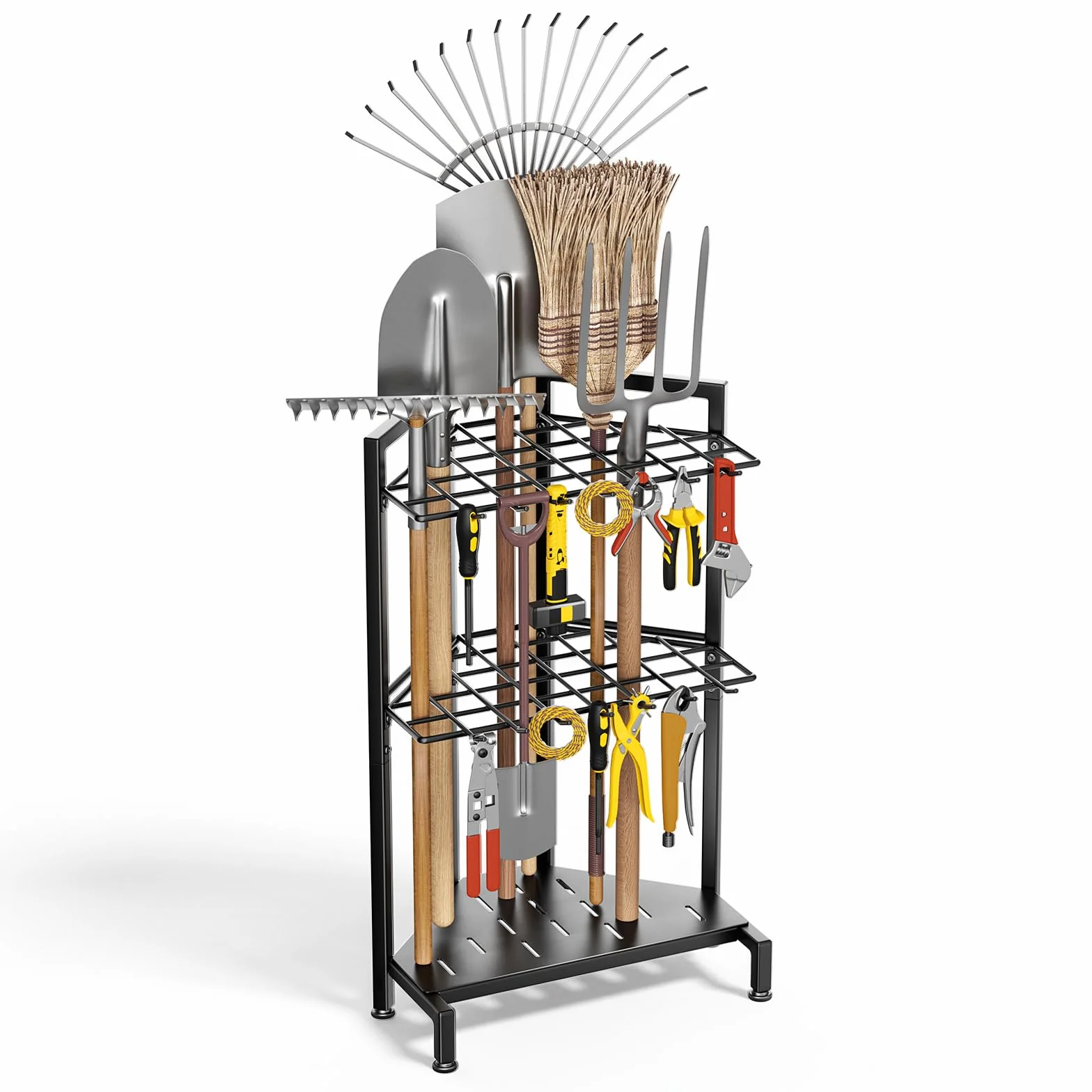 Organizador Herramientas JardíN Multiusos con Ruedas, Soporte de Metal Estante de Torre De Herramientas de Patio para OrganizacióN Y Almacenamiento de Garaje EstanteríA de Almacenamiento