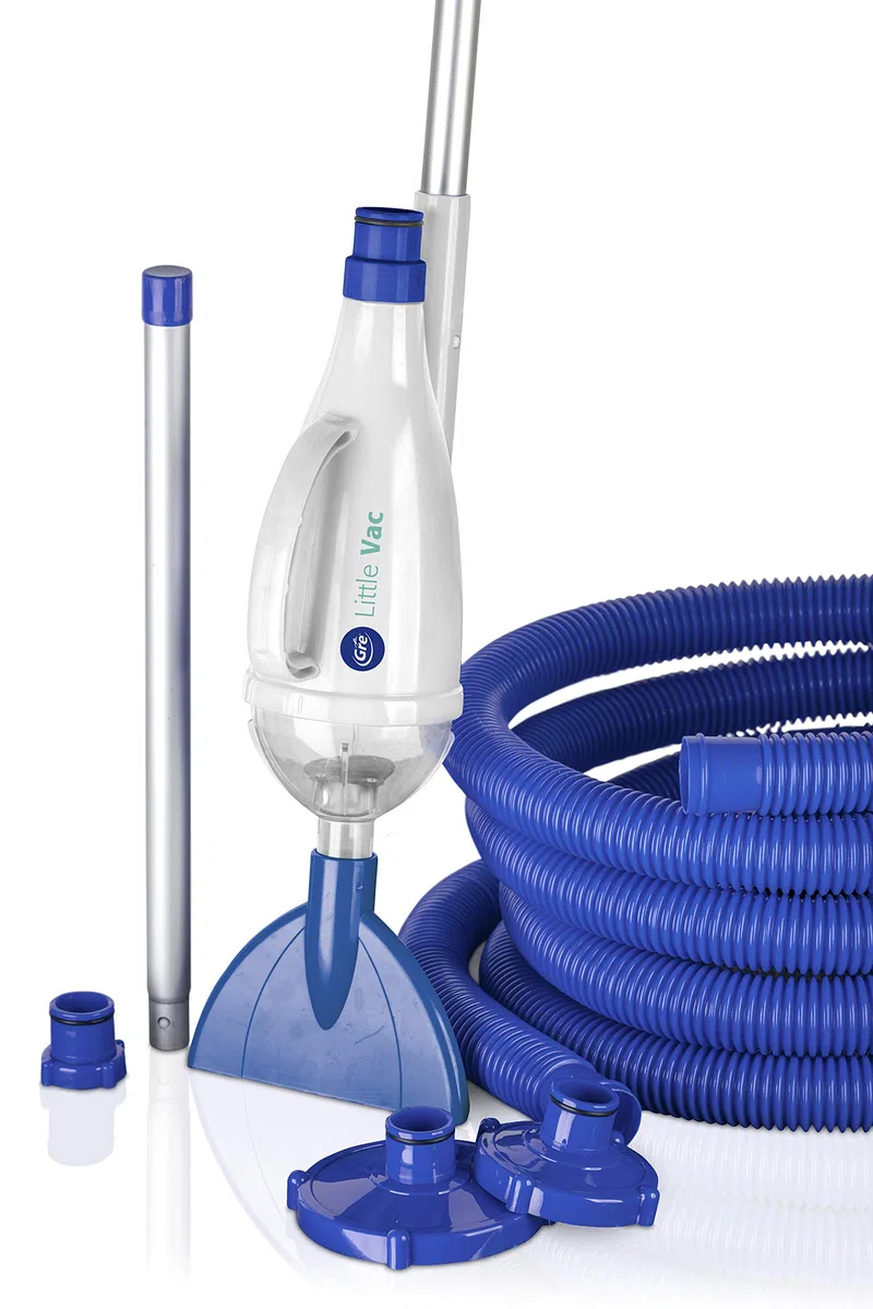 Gre 08011A - Limpiafondos de Aspiración de Piscina con Succión Manual 2m3/h “Little Vac”. para el Fondo de Piscinas Pequeñas y Medianas.