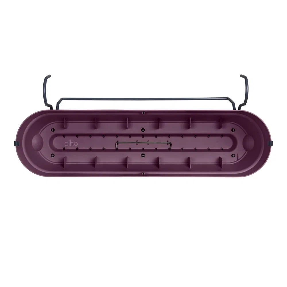 Elho Vibia Campana Trough Allin1 70 - Jardinera por Balcón - Ø 70.4 x H 17.7 cm - Morado Arce