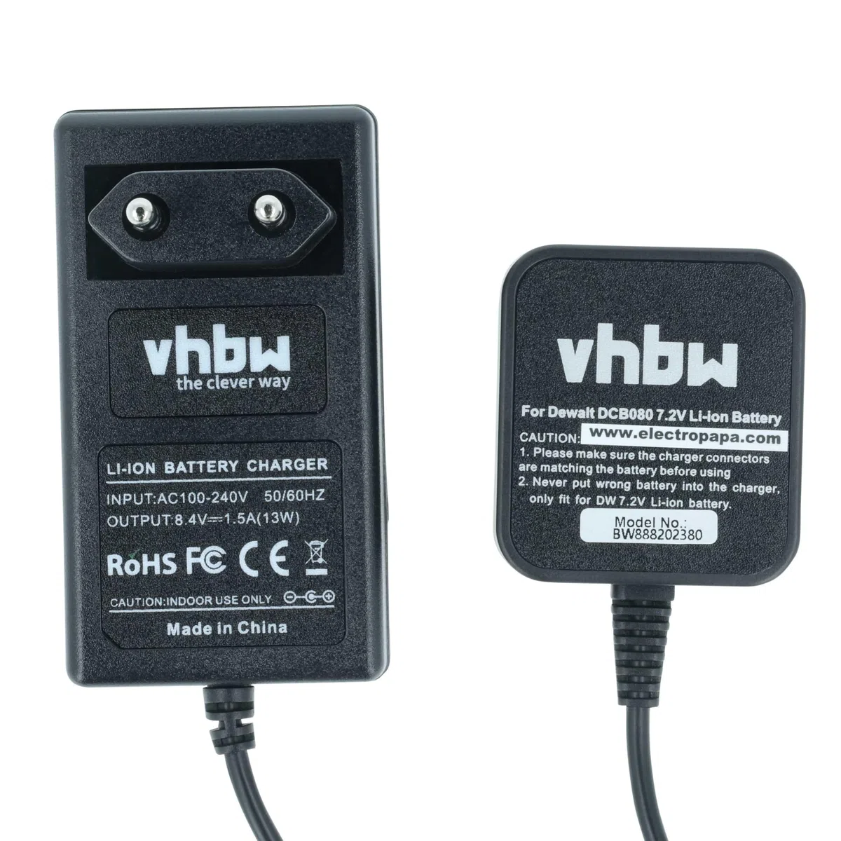 vhbw Cargador rápido Compatible con Dewalt DCB095, DCF680, DCF680N1, DCF680N2, DCF682, DCL023, DW4390 Herramientas, baterías de Li-Ion