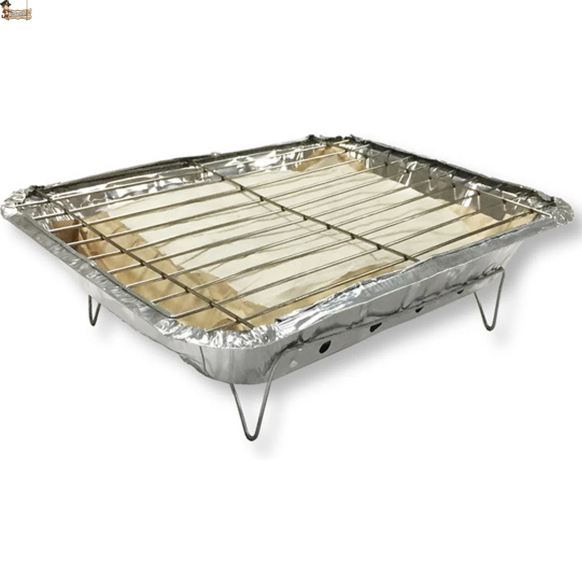 BricoLoco.com Barbacoa instantánea desechable de un solo uso para usar y tirar. ¡¡¡ Pack 3 uds. de 800 gramos de carbón “ y parrilla. Para jardín, picnic, excursiones, camping, en la cocina (3)