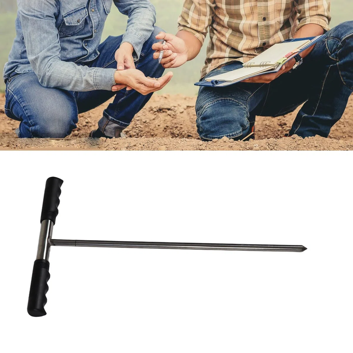 Sondas de Muestra de Suelo, a Prueba de Herrumbre, Sonda de Suelo de Acero Inoxidable, Punta de Varilla de 32 a 48 Pulgadas para la Herramienta de Jardinería del Localizador