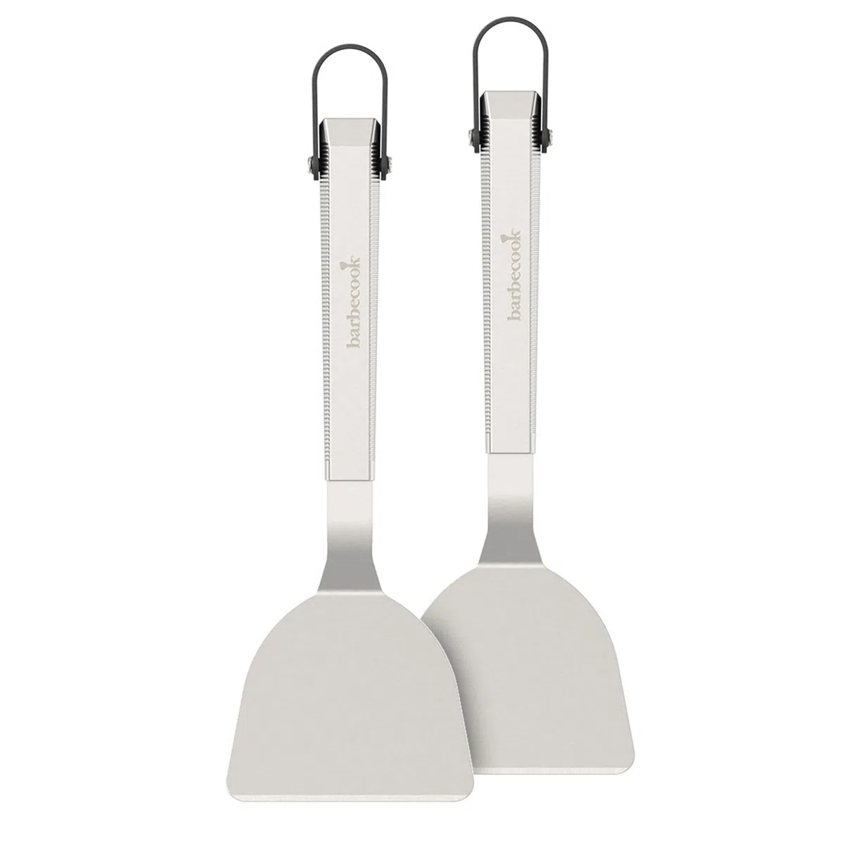 Barbecook Set de 2 espátulas Premium para Plancha, Utensilios para Plancha de Barbacoa, Acero Inoxidable, 33cm