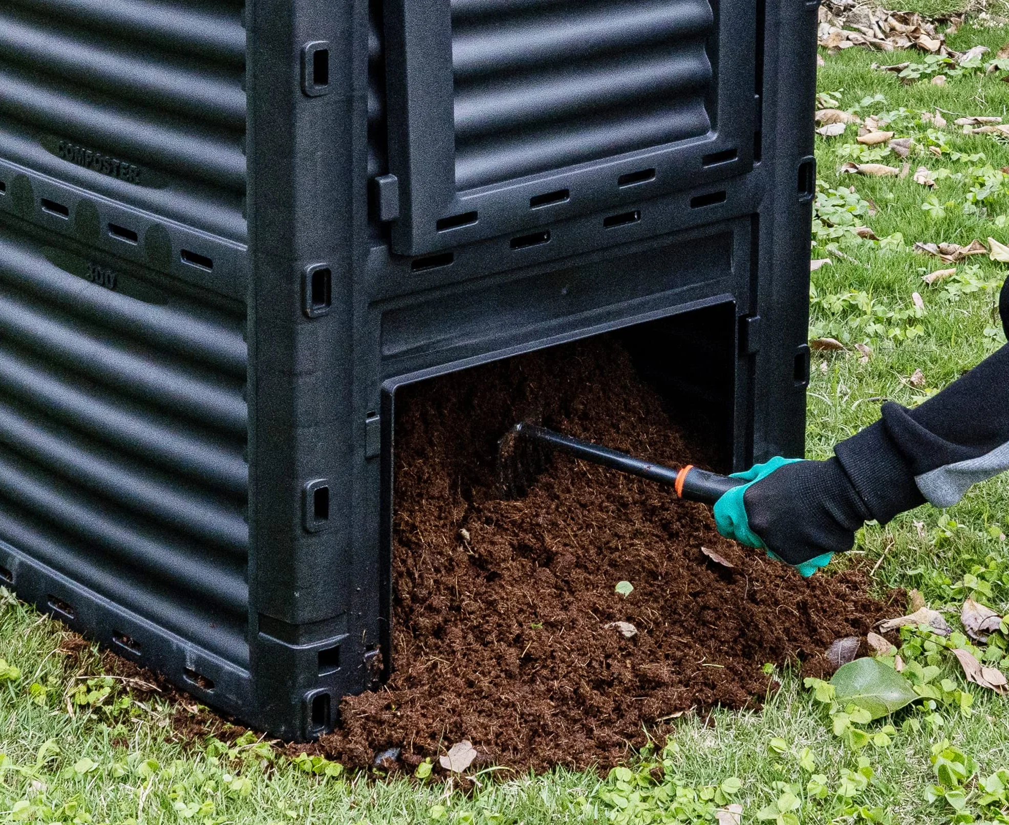 Linea Garden Friend C1933431 Composter 300 l. De polipropileno resistente a la intemperie, verde.