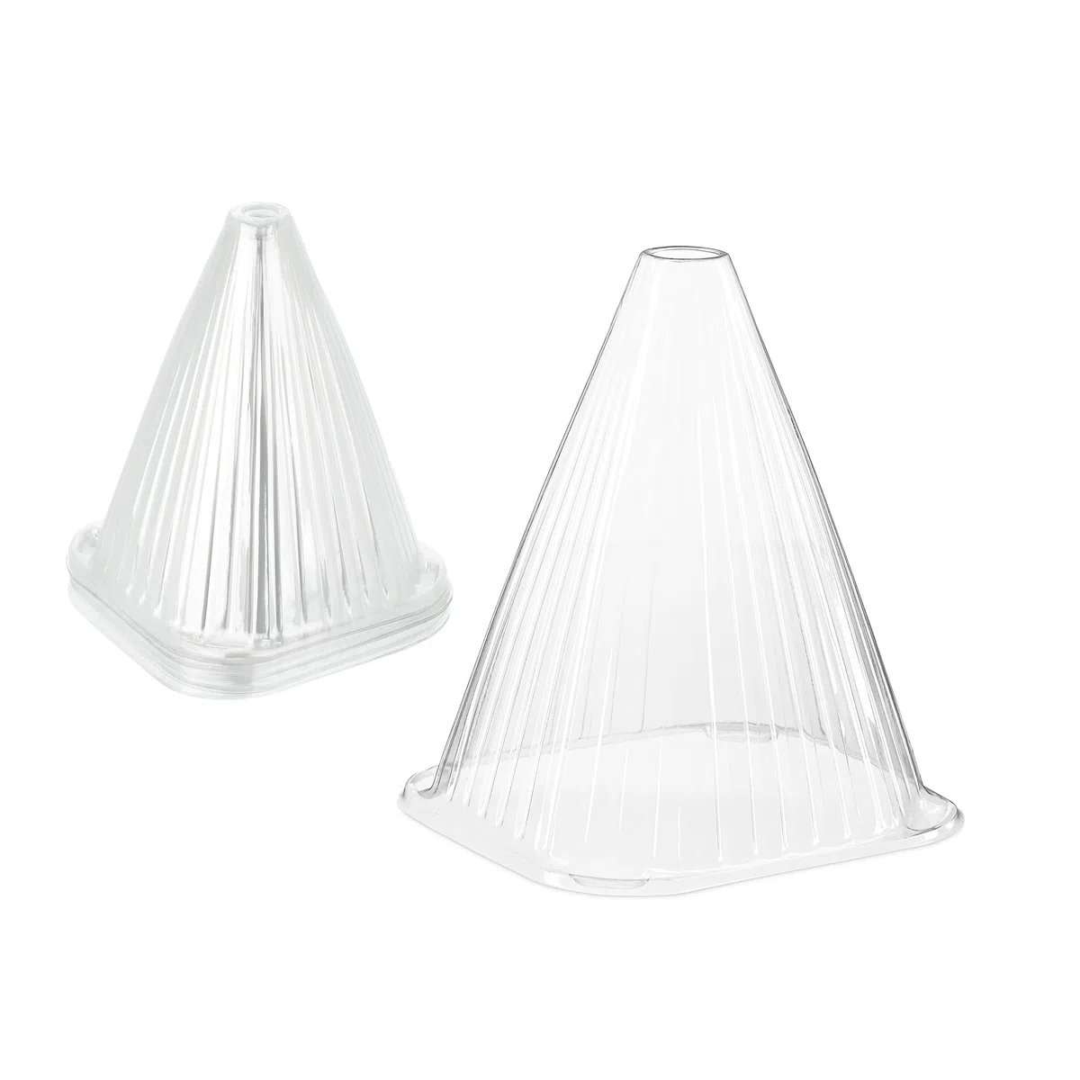 Relaxdays 96 x Campana para Plantas, protección contra Caracoles, heladas, HBT: 22 x 19 x 19 cm, PVC, Transparente