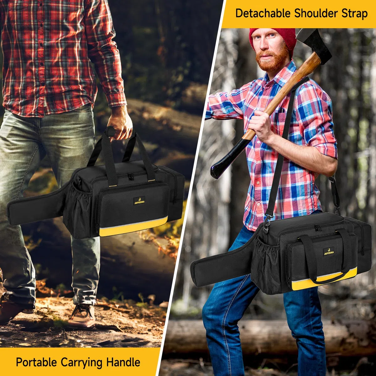 Funda para motosierra, bolsa de almacenamiento impermeable compatible con motosierra inalámbrica DEWALT de 20 V 12 pulgadas y Greenworks de 24 V 12 pulgadas y accesorios, color negro