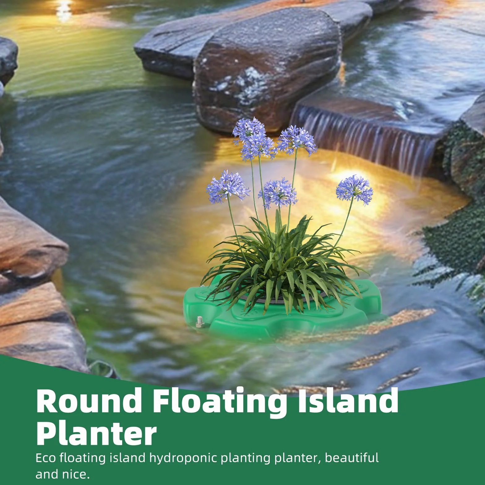 Isla flotante para estanque, maceta flotante para estanque de jardín, isla de natación, plantas de estanque, cesta de plantas, isla de estanque, isla de plantas, isla para juegos de agua, decoración