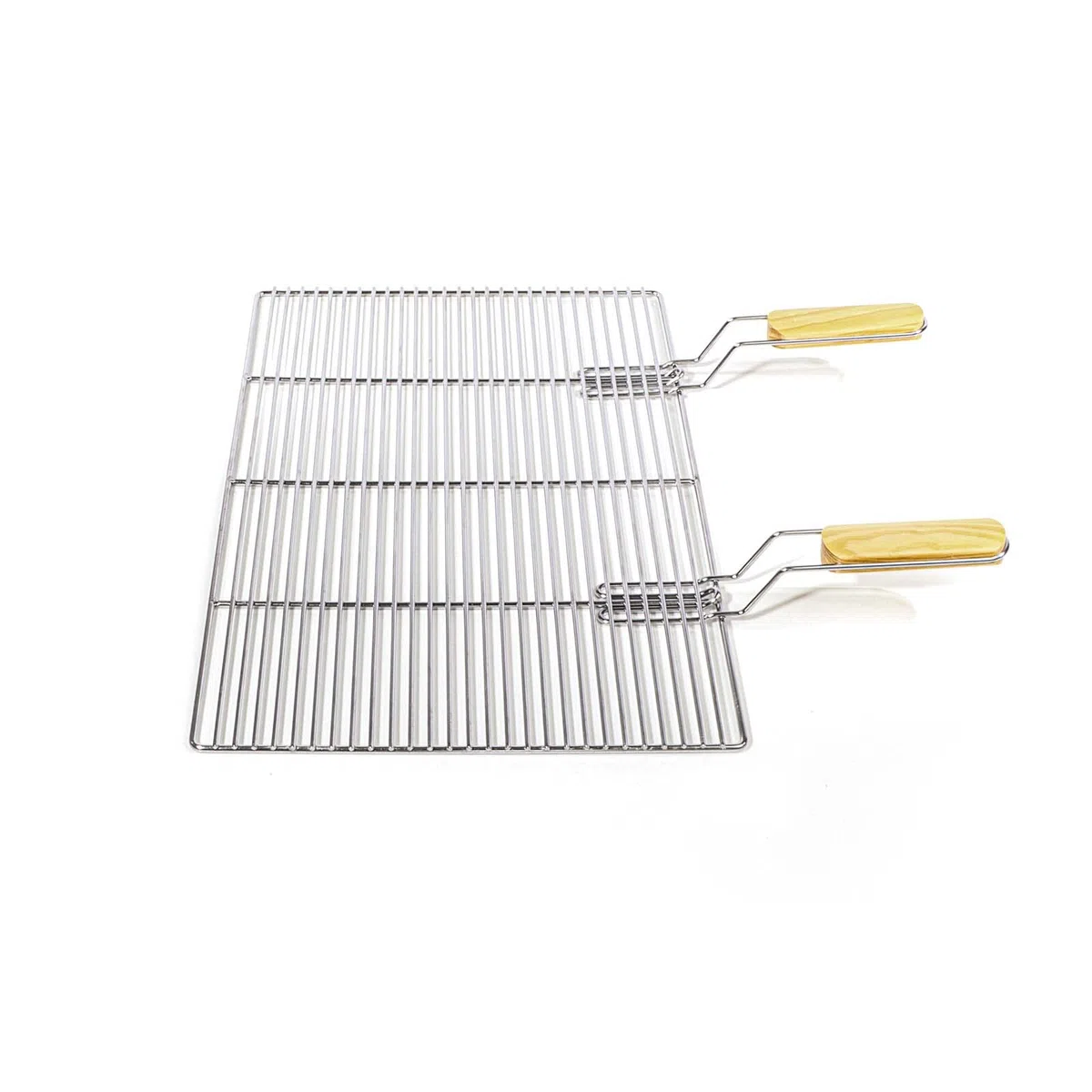 Wiltec Parrilla barbacoa 54x34cm rectangular con mangos barbacoa grill plancha rejilla asadero acero inoxidable grill