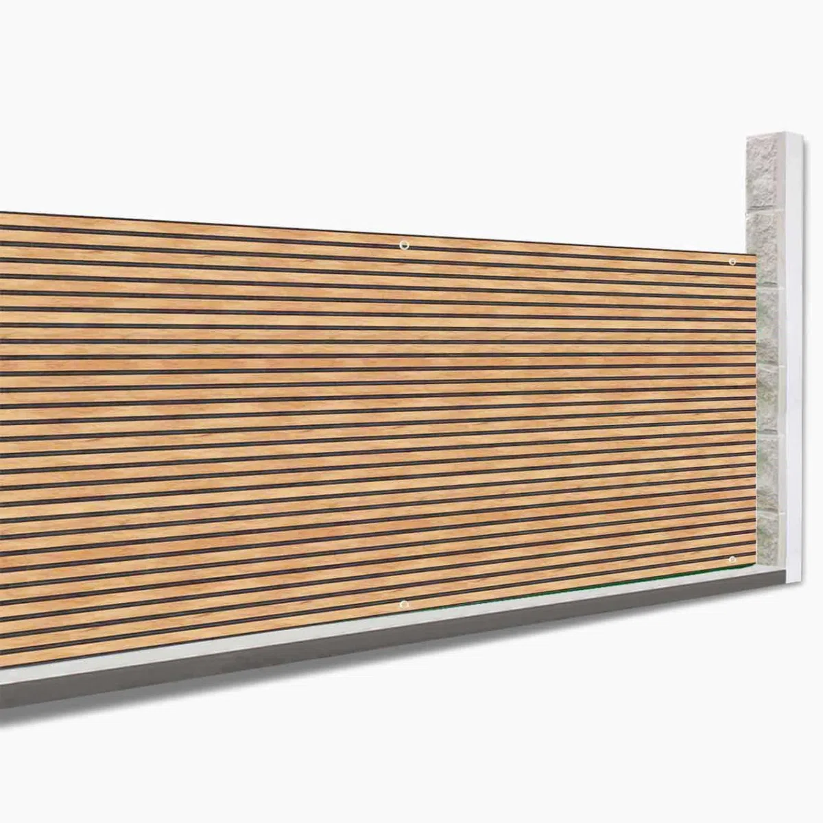 IDMarket – Brisa Vista Oculta 1,5 x 10 M Efecto Claustra de Madera 160 GR/m²