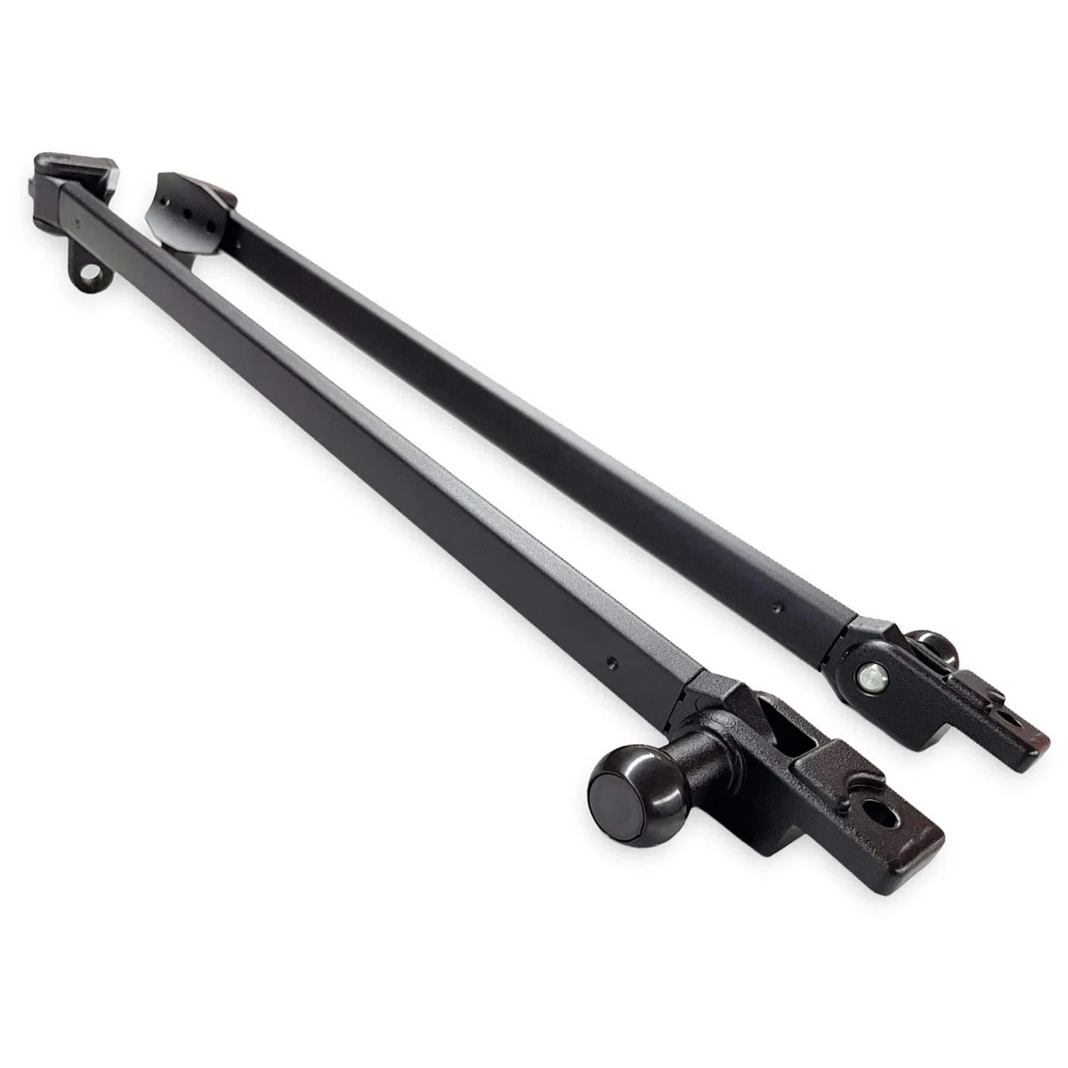 Teletoldo – Kit de Brazos para Toldo de Balcón de 50 ctms. con Sujeción a Barandilla ● Muelle Retráctil ● Pletinas + Tornillos + Embellecedores Incluidos ● Color Negro
