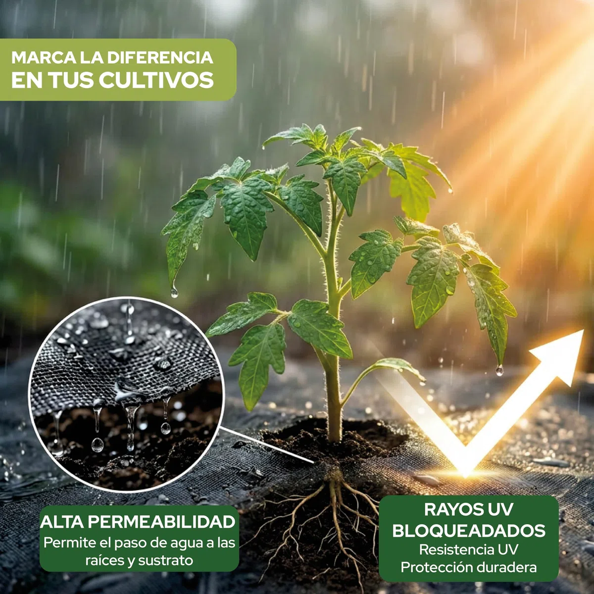 Control Garden Malla Antihierbas 3 x 10 m Grosor 105 gr | Malla Anti Malas Hierbas y Maleza para Jardín, Huerto, Cesped | Tela Cubresuelos Antigerminante Transpirable, Permeable y Resistente