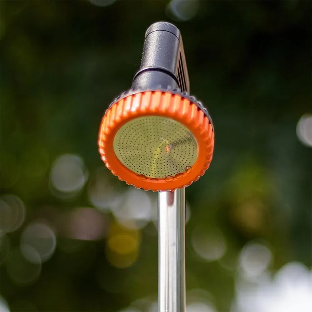 Claber Malibù, Ducha desmontada de Aluminio para jardín, Camping y terraza con trípode