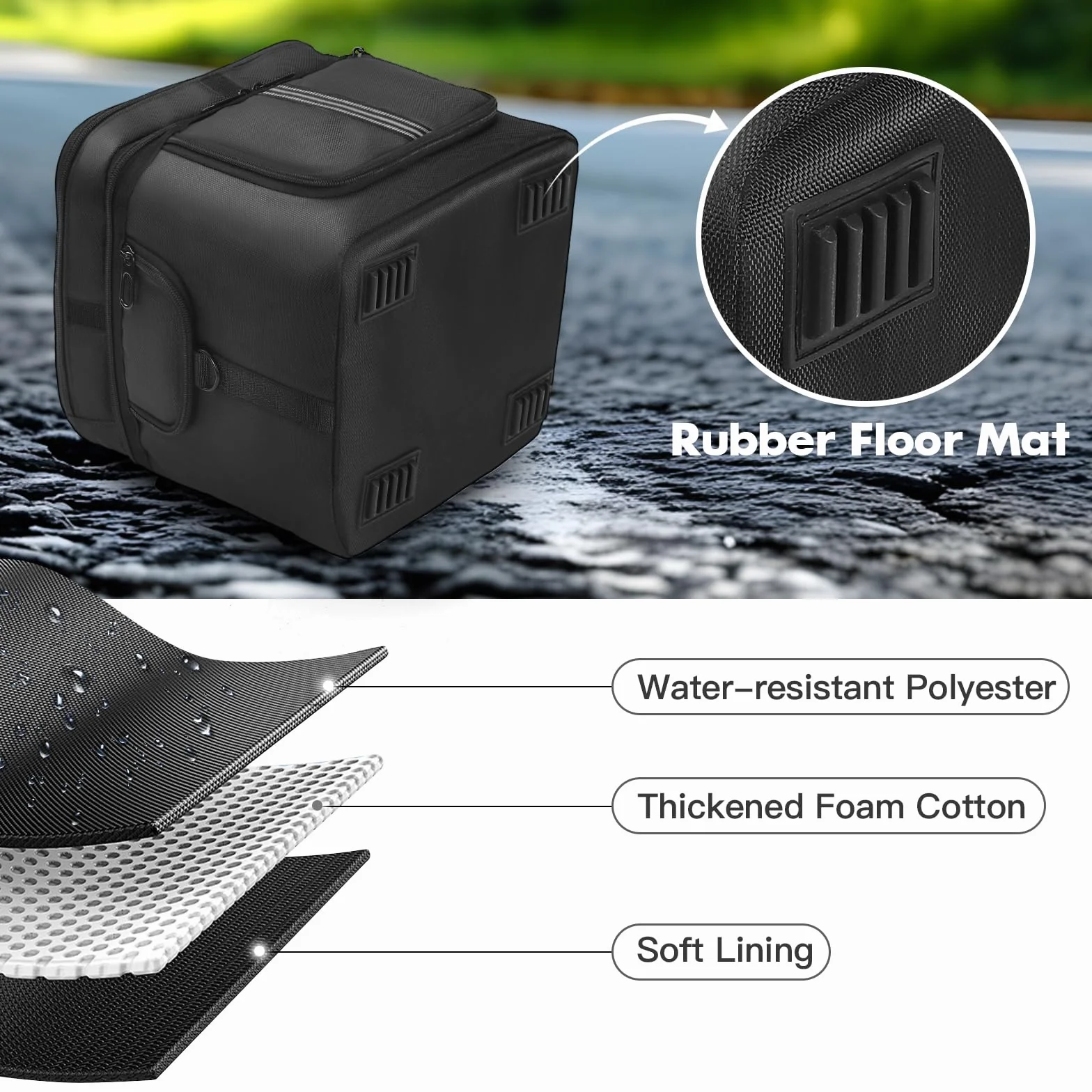 Funda de Transporte Compatible con la Central eléctrica portátil ECOFLOW River 2 MAX, Bolsa de Almacenamiento de Viaje con Ventanas con Cremallera para generador, Cable de Carga y