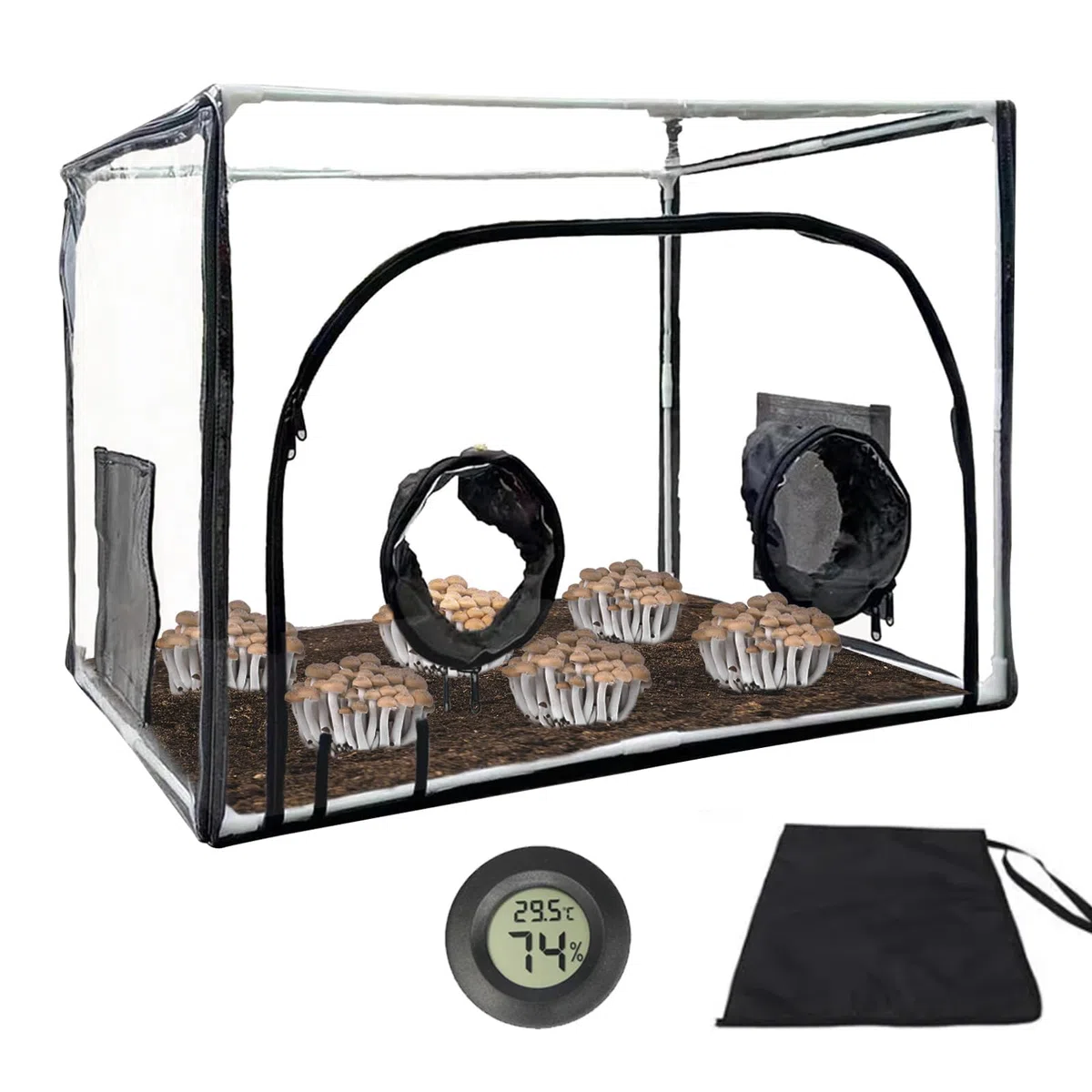 Still Air Box para Hongos, Mushroom Micología Campana Extractora Mushroom Bag Plant Propagation Station Carpa Plegable para Esporas Cultivo Versátil Suministros de Horticultura