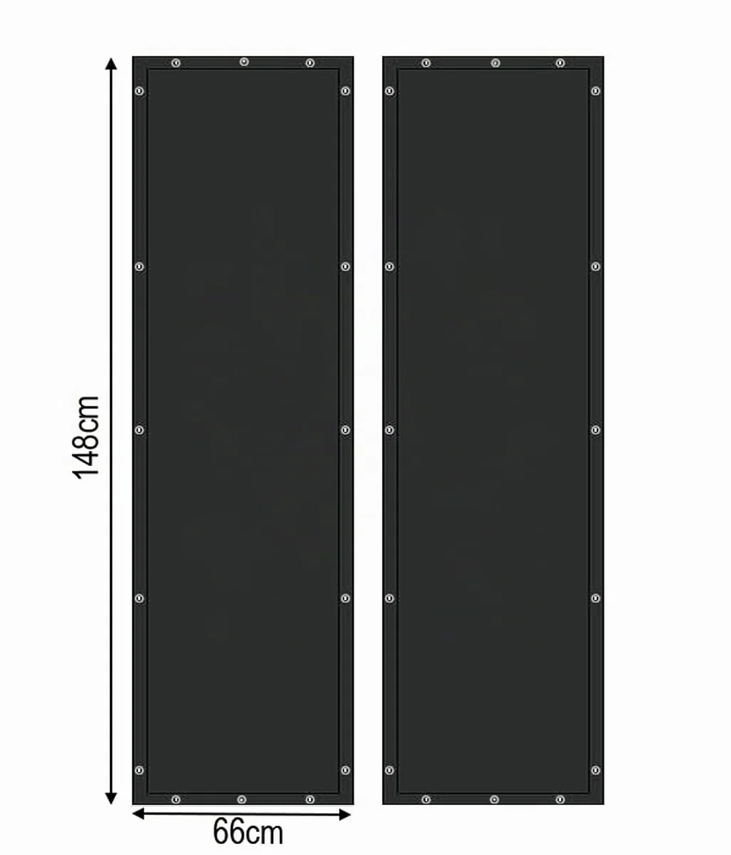 QUICK STAR Juego de protección contra la intemperie 66 x 148 cm, 2 lados para estanterías de leña T/H 70 x 185 cm