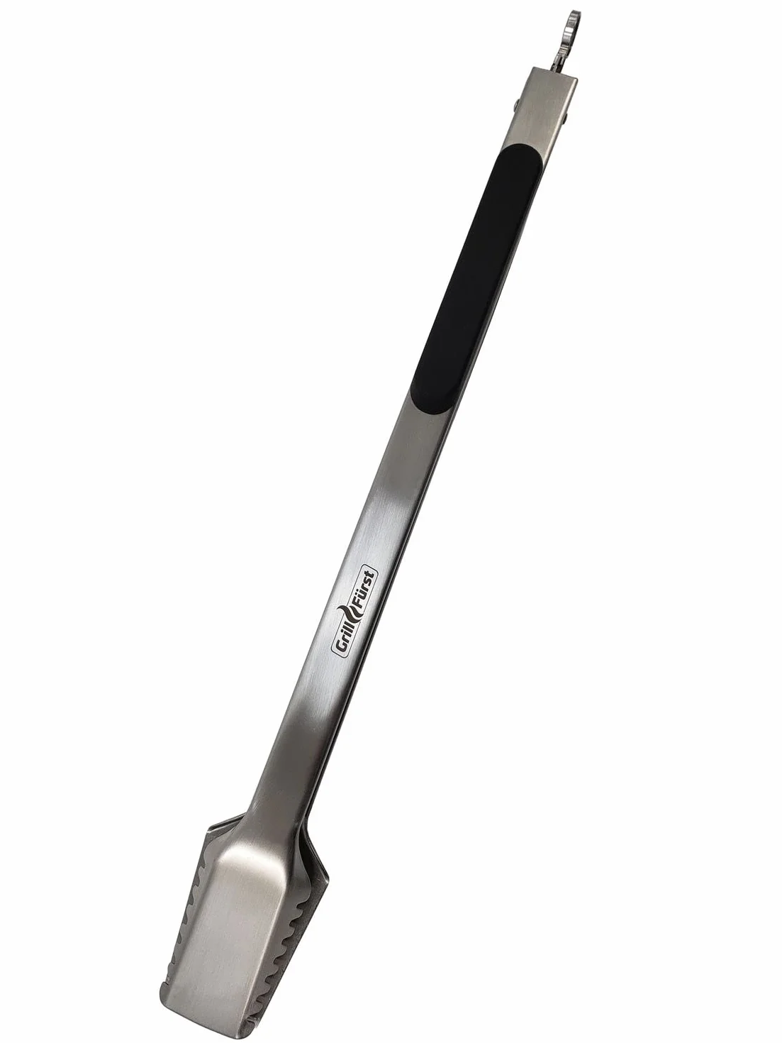 Grillfürst Pinzas para Barbacoa de Acero Inoxidable con Cabezal de Espátula - Pinzas Barbacoa Largas con Ojales para Colgar