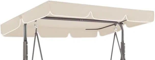 Toldo Balancin de Jardín 112x166 cm- Repuesto Impermeable con Protección UV - Techo Resistente para Exterior contra Lluvia y Sol - Instalación Fácil con Ajuste Seguro - Сolor Ecru