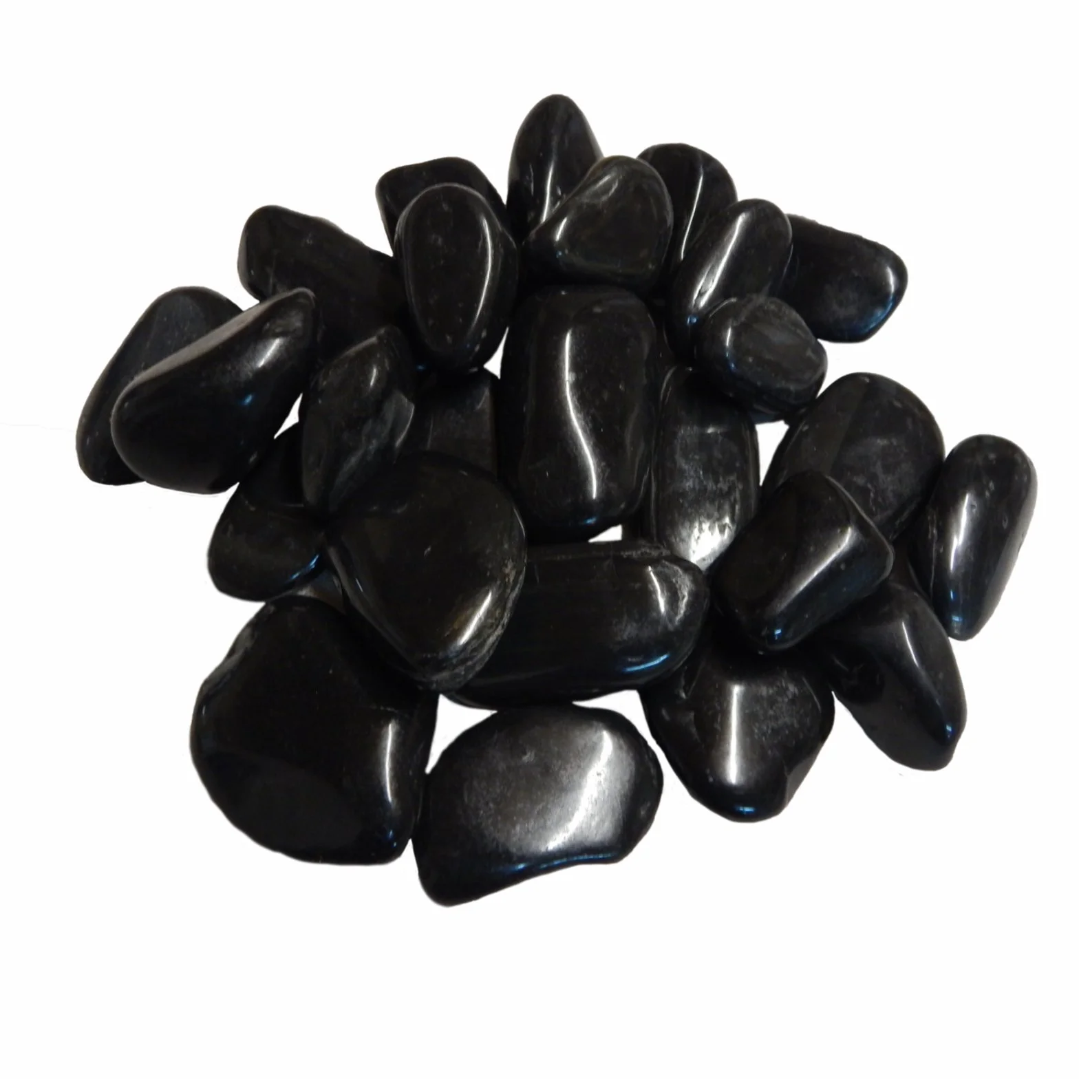 Cantos rodados pulidos, cantos rodados brillantes, cantos rodados de río, cantos rodados, cantos rodados de jardín, grava ornamental, negra o marrón - varias cantidades (20 kg negros)