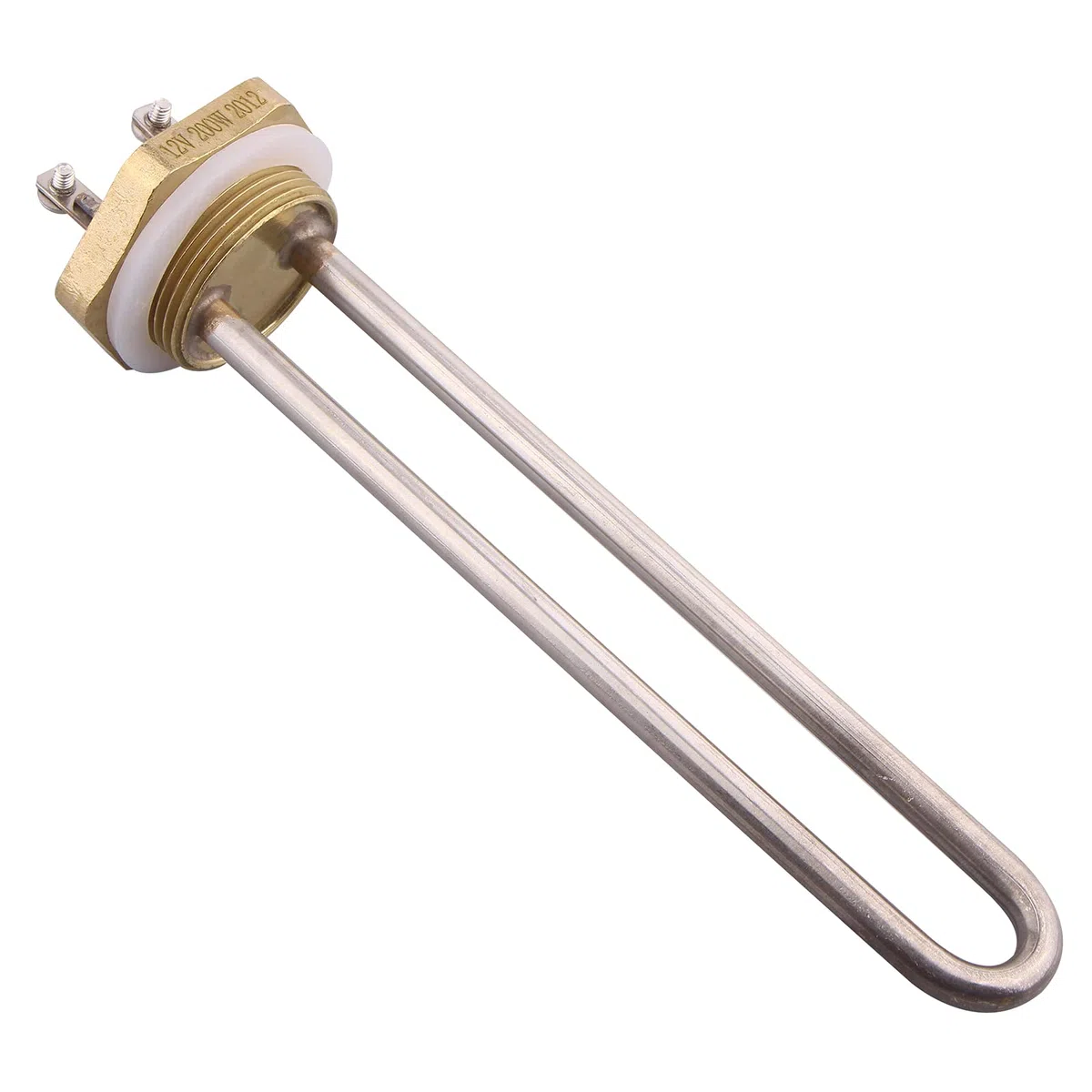 DERNORD Elemento calentador de agua de 12 V, 200 W, 1,25 pulgadas, 42 mm, DN32, brida de cobre, pieza de repuesto