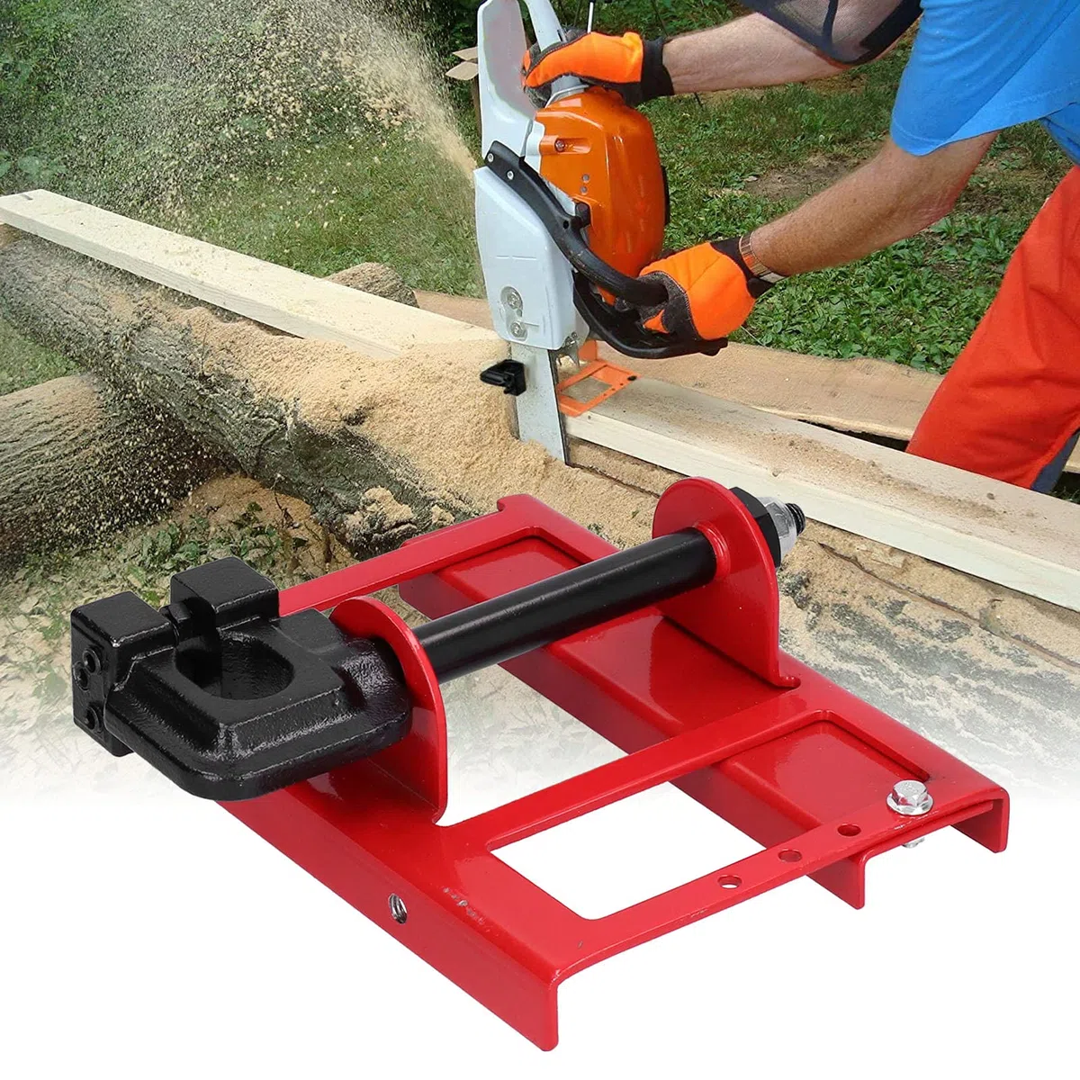 Pequeño Aserradero para Motosierra, Molino de Motosierra Vertical Soporte de Motosierra Portátil Accesorio Aserradero para Motosierra Guía de Corte de Madera para Motosierra