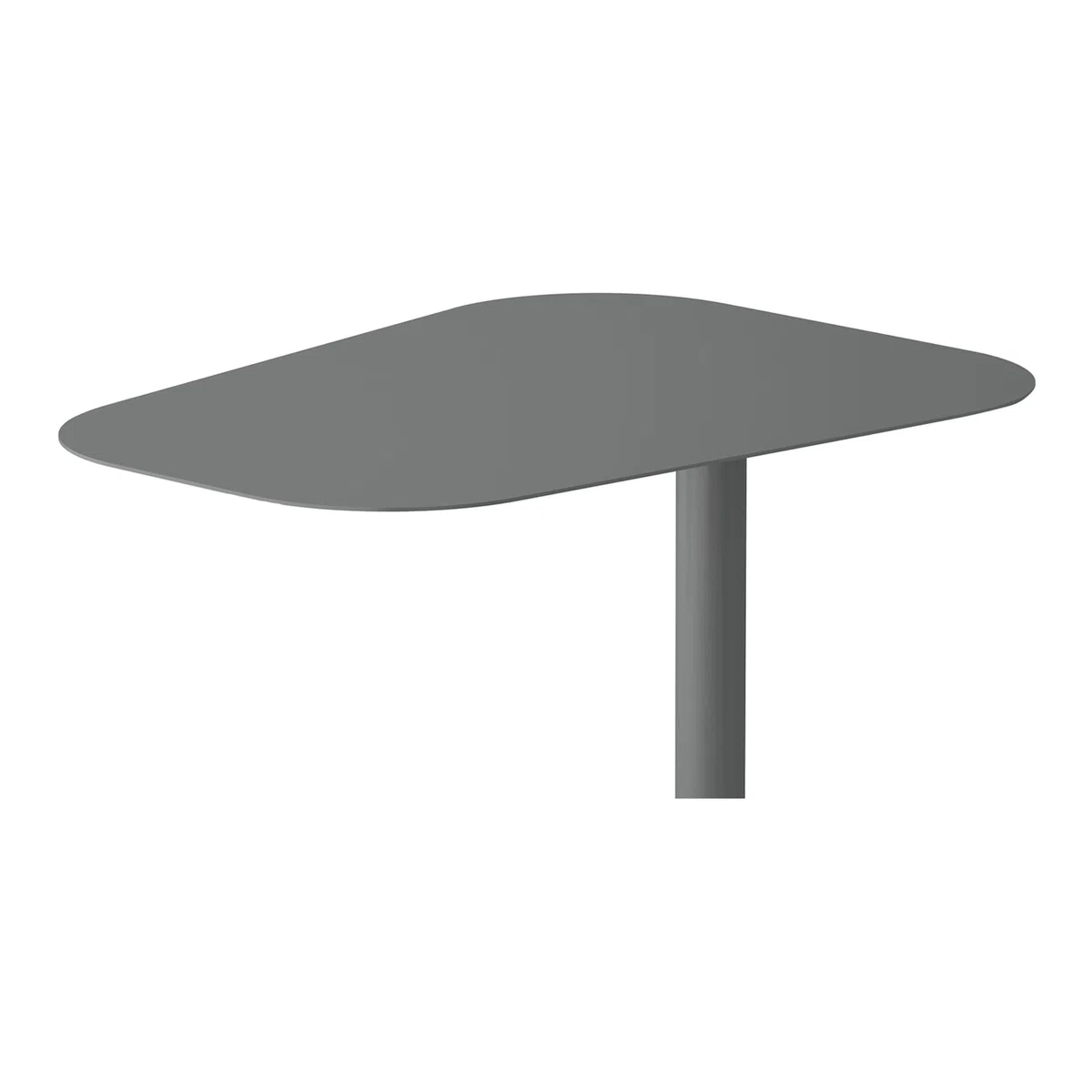 [en.casa] Mesa Auxiliar Nastätten Trapezoidal para Sala Terraza Práctica Mesilla de Noche Apta para Interior/Exterior Mesa de Café Metal 50 x 50 x 38 cm - Gris Mate