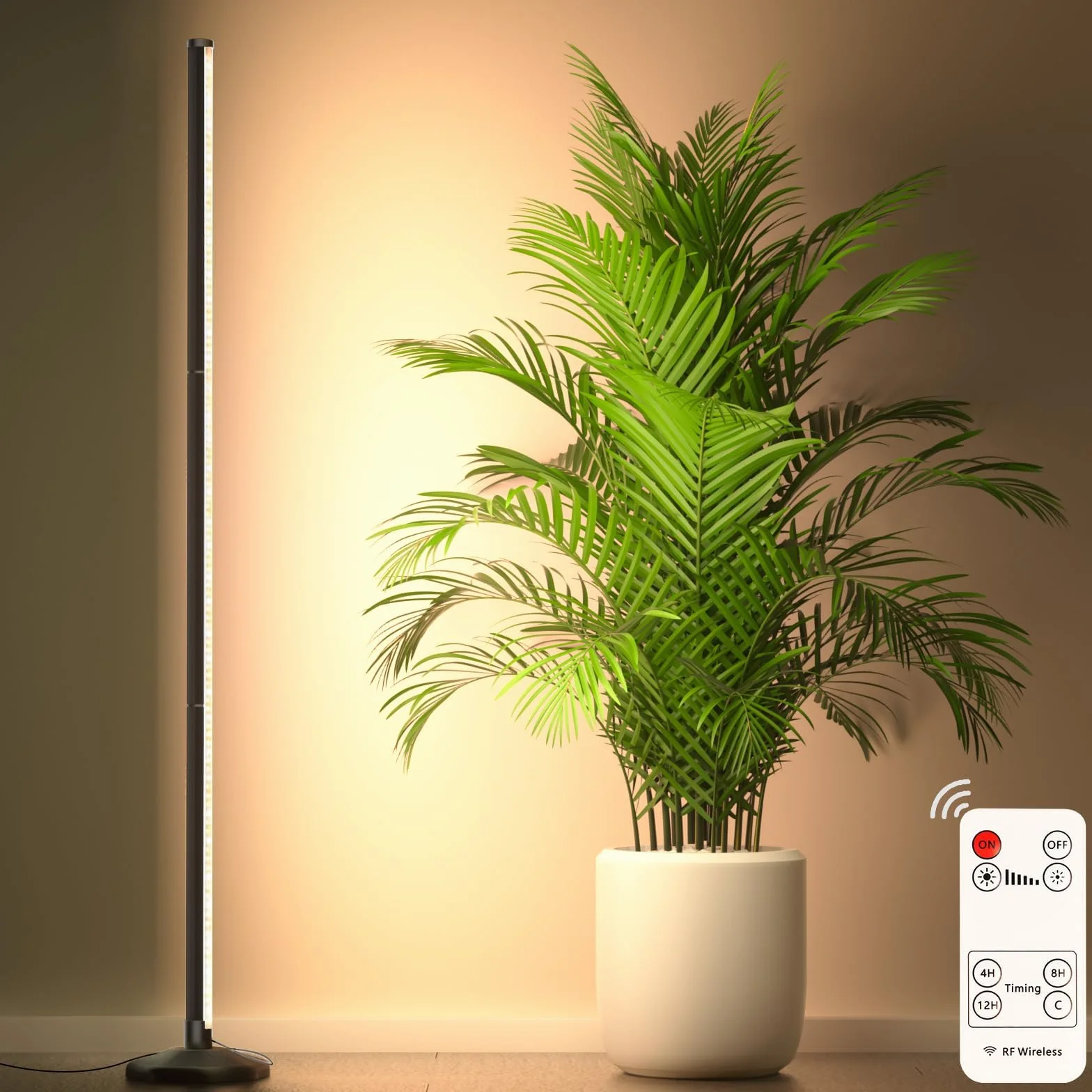 bedee Lámpara LED para Plantas de Interior: Luz para Plantas Espectro Completo de 6000K para Germinación con Temporizador y Lámpara Ajustable en 10 Niveles para Invernadero con Accesorios para Colgar
