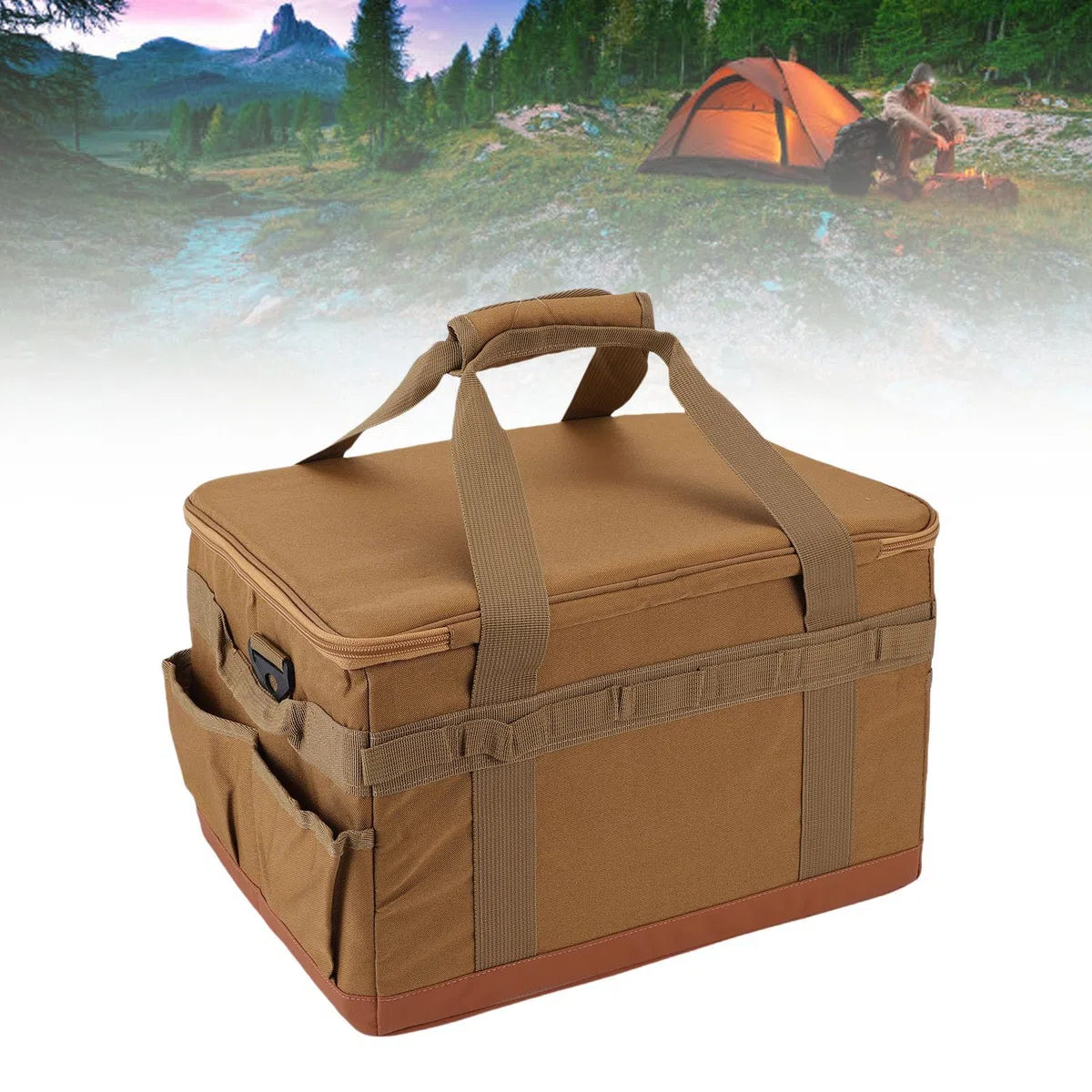 Fockety Bolsa de Almacenamiento para Acampar, Gran Capacidad 30L Organizador de Bolsas para Barbacoa y Picnic Diseño Duro Plegable Organizador de Maletero Bolsas Tácticas Multiusos
