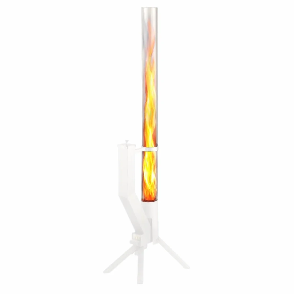 GARDENFLARE Tubo de cristal resistente al calor - Pieza de repuesto para antorcha de pellets y calefacción exterior - Fondo removible (100 cm)