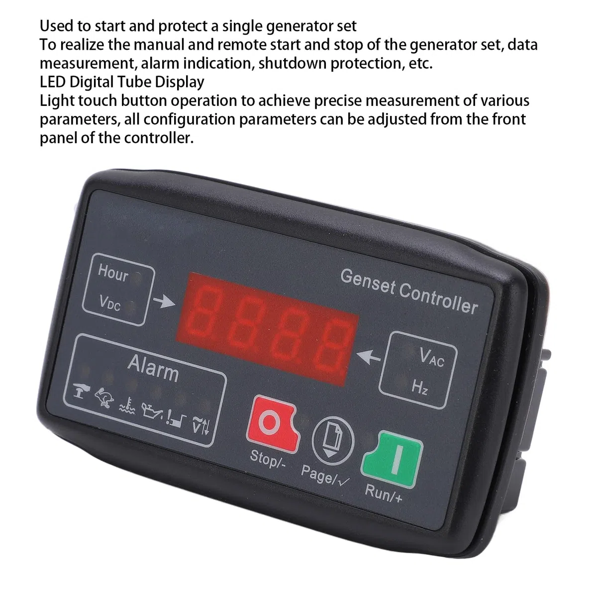 Controlador de Grupo Electrógeno MGC100 Módulo de Control de Arranque Y Parada Automático Conjunto de Generador único Protección de Arranque para Pequeños Grupos Electrógenos de Gasolina Diésel