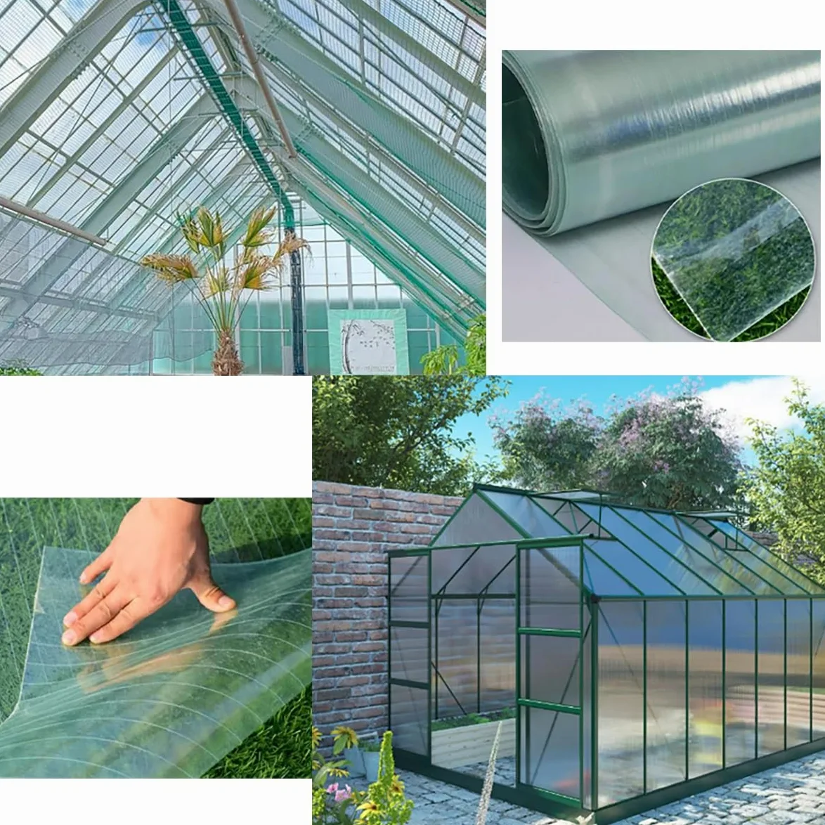 Placas De Policarbonato Paneles De Transparente De 0, 8 Mm para Invernaderos Lámina Sólida Resistente A Los Rayos UV Jardines Lámina para Techo Garaje(Size:0.5 * 4m,Color:0.8mm)