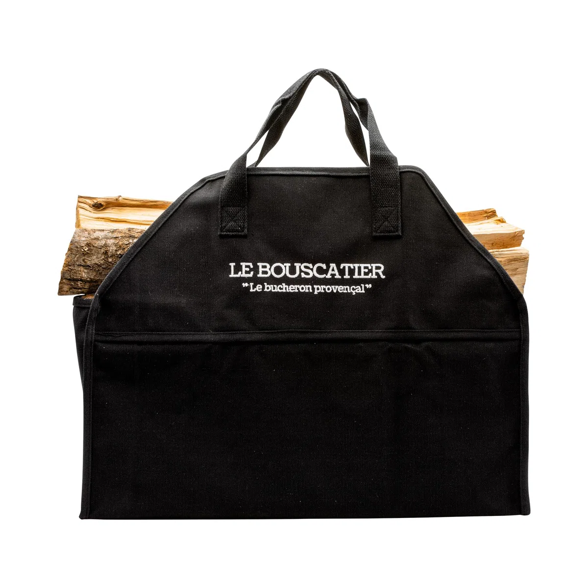 Le Bouscatier - Bolsa para leña de 30 o 50 cm. Cesta de leña para estufa y chimenea de leña, SAB01