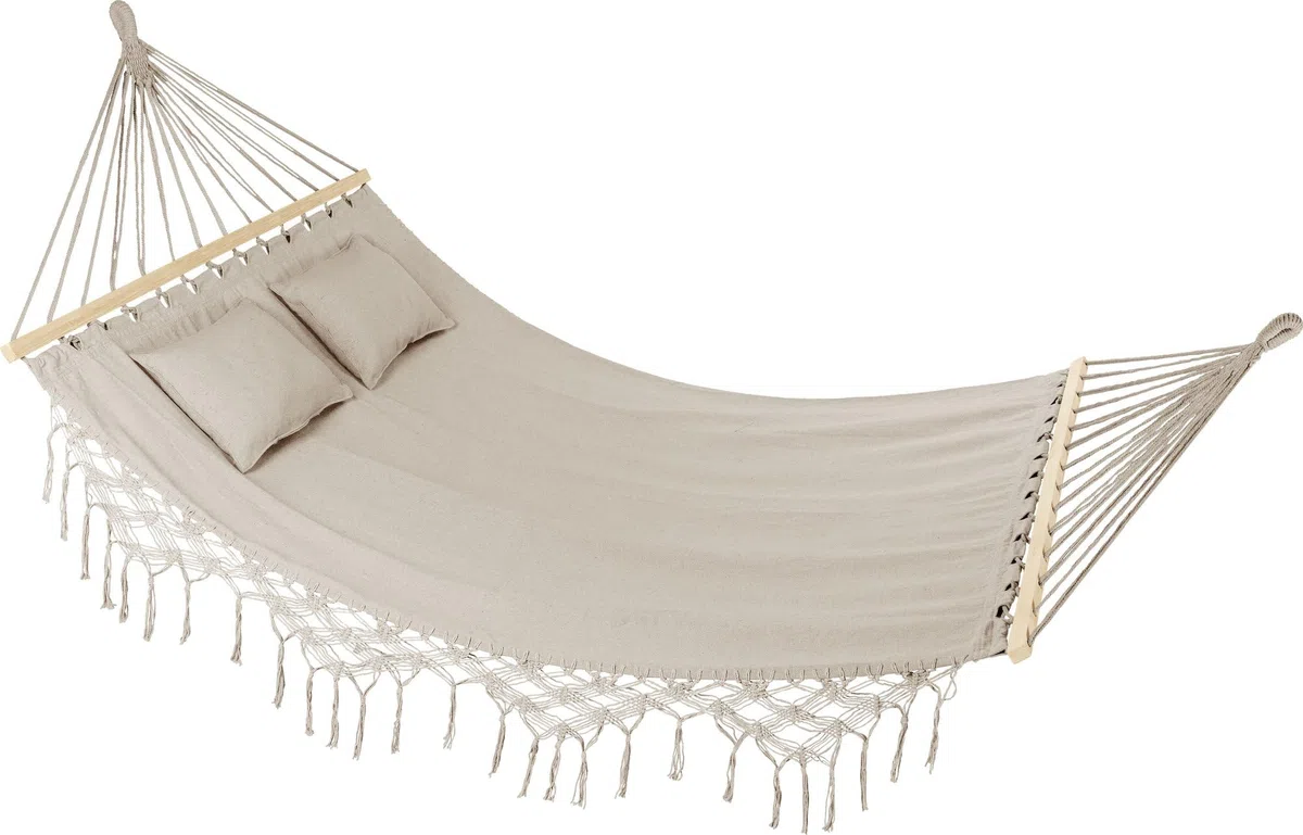 Hamaca - 200x150 cm, hasta 220 kg - Hamaca Boho para Exterior, jardín y balcón