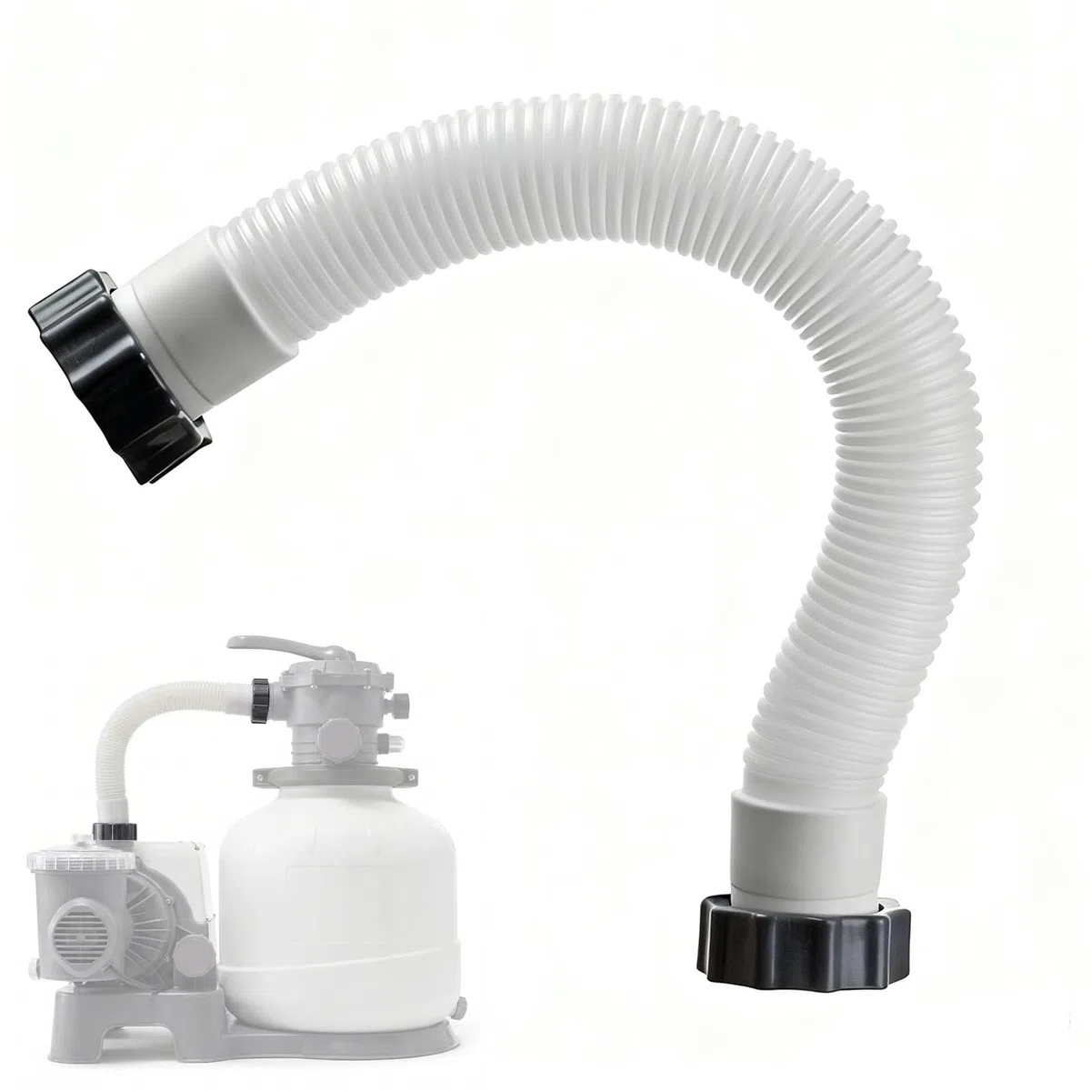 Tubo Depuradora Piscina, Manguera Limpiafondos Piscina, Tubo Piscinas con Tuerca, Manguera Depuradora para Intex, Adecuado para Interfaz de 1,5 Pulgadas (40 cm)