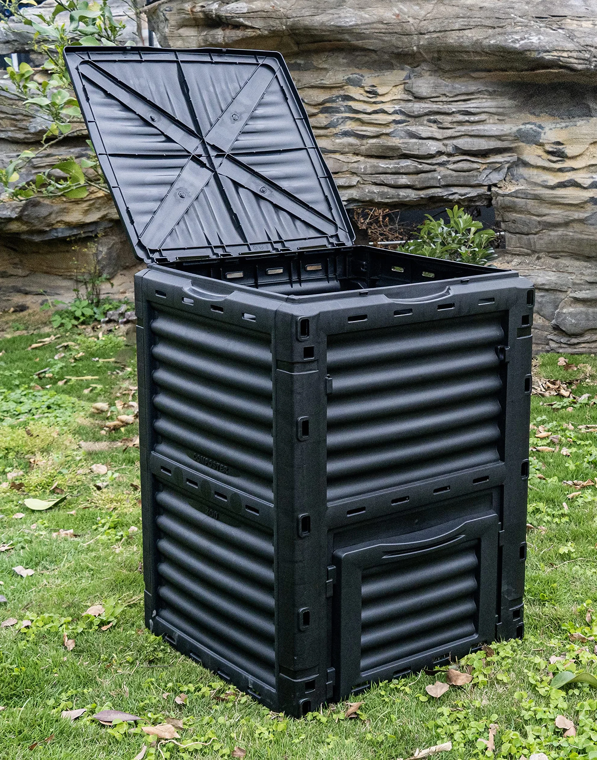 Linea Garden Friend C1933431 Composter 300 l. De polipropileno resistente a la intemperie, verde.