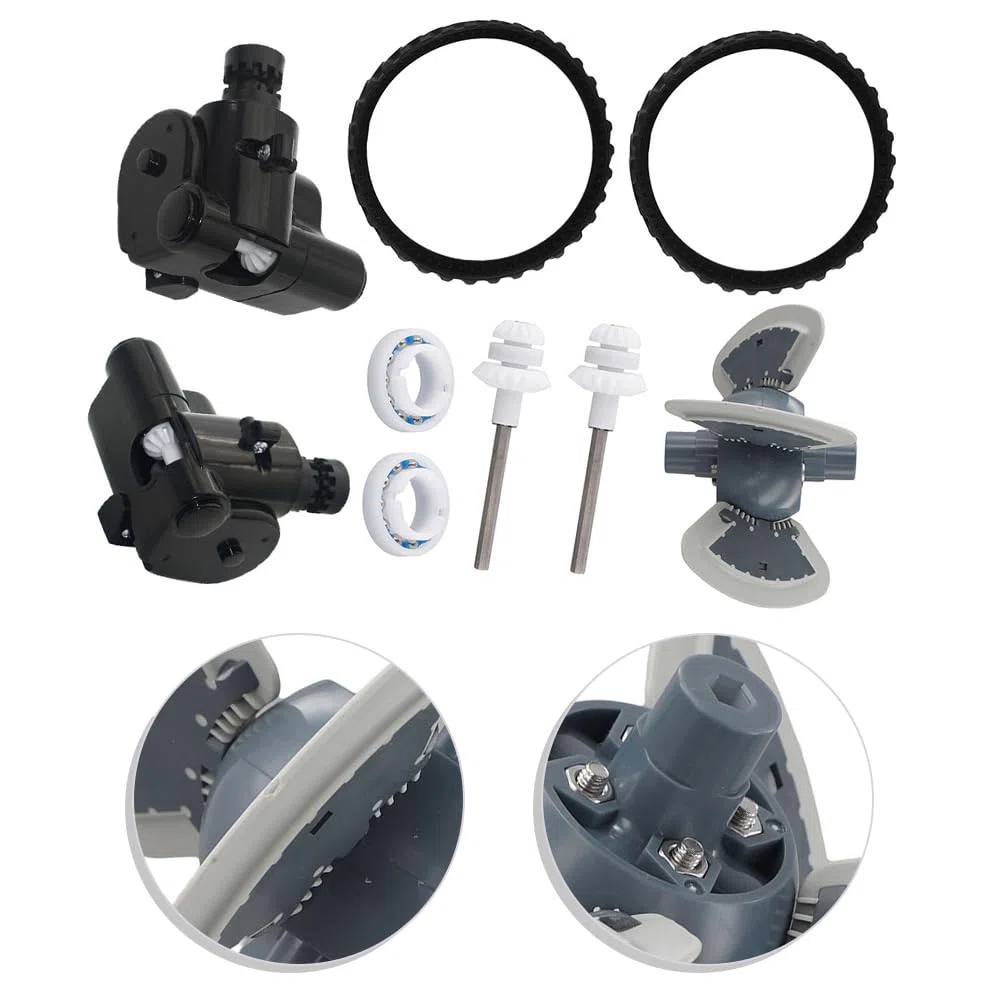 NexRen Kit de afinación de repuesto para Zodiac para limpiadores de piscina BARACUDA MX8 MX6, incluye turbina R0524900 R0526100 pistas R0525100 ejes R0524700 R0524800