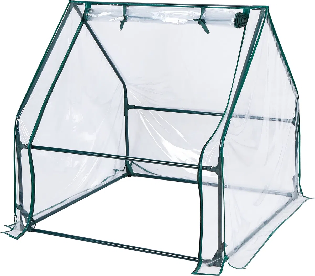 Hersig - Invernadero de Suelo para terraza o Jardin | Mini Huerto Urbano Transparente y Verde 95x95x93cm
