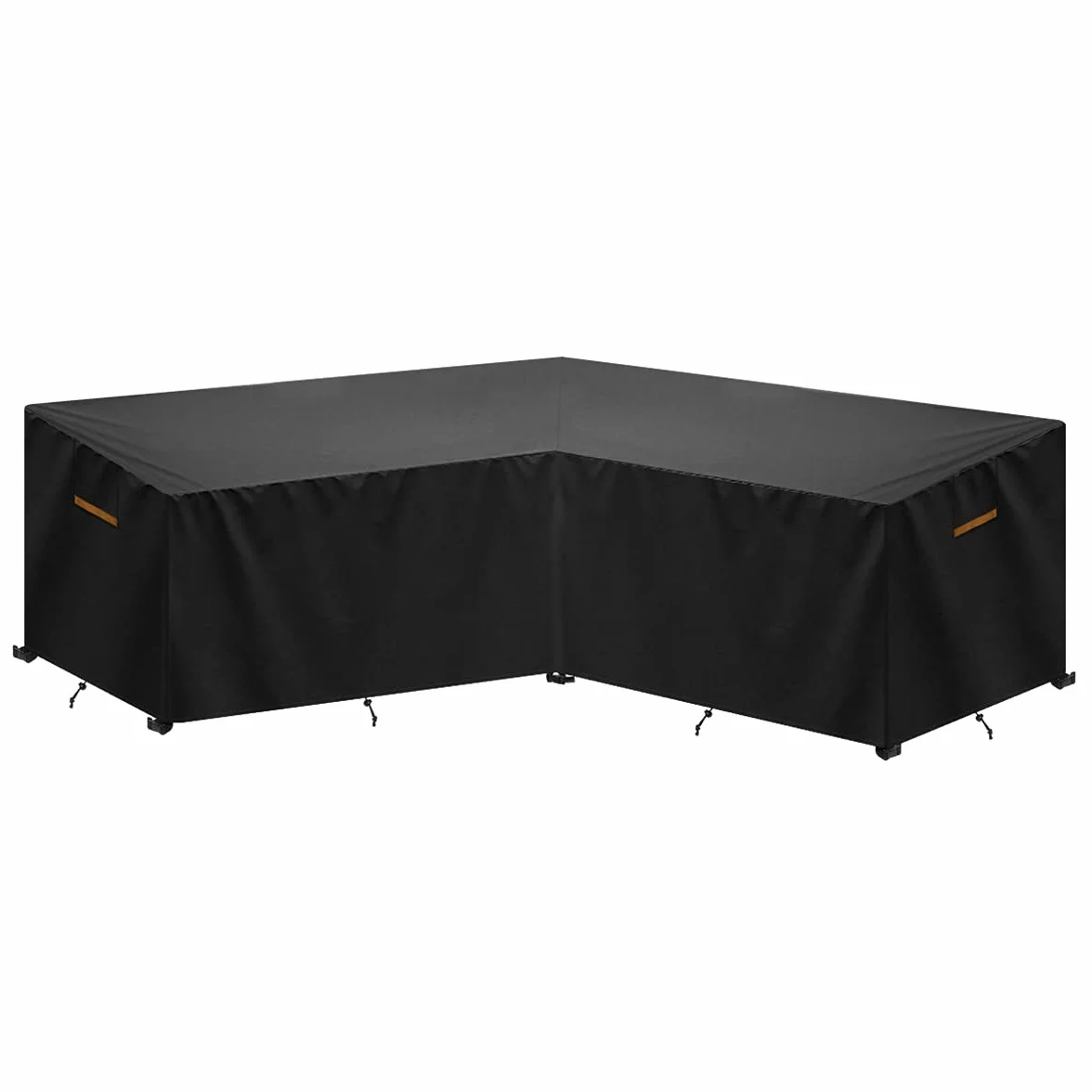 Cubierta de Muebles en Forma de L, Funda para Muebles de Jardin Sofá Esquinero, Funda Muebles Exterior, Impermeable Anti-UV Funda Protectora para Sofa de Jardin, 216x216x85/80cm