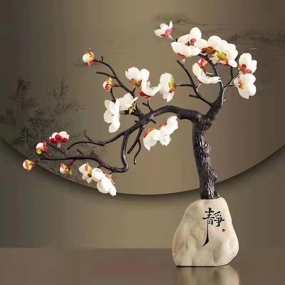 Kit de jardín zen japonés, mini decoración del hogar de jardín zen, arena zen, mini adorno de roca de arena, accesorios de meditación y regalo, adornos de jardín japoneses